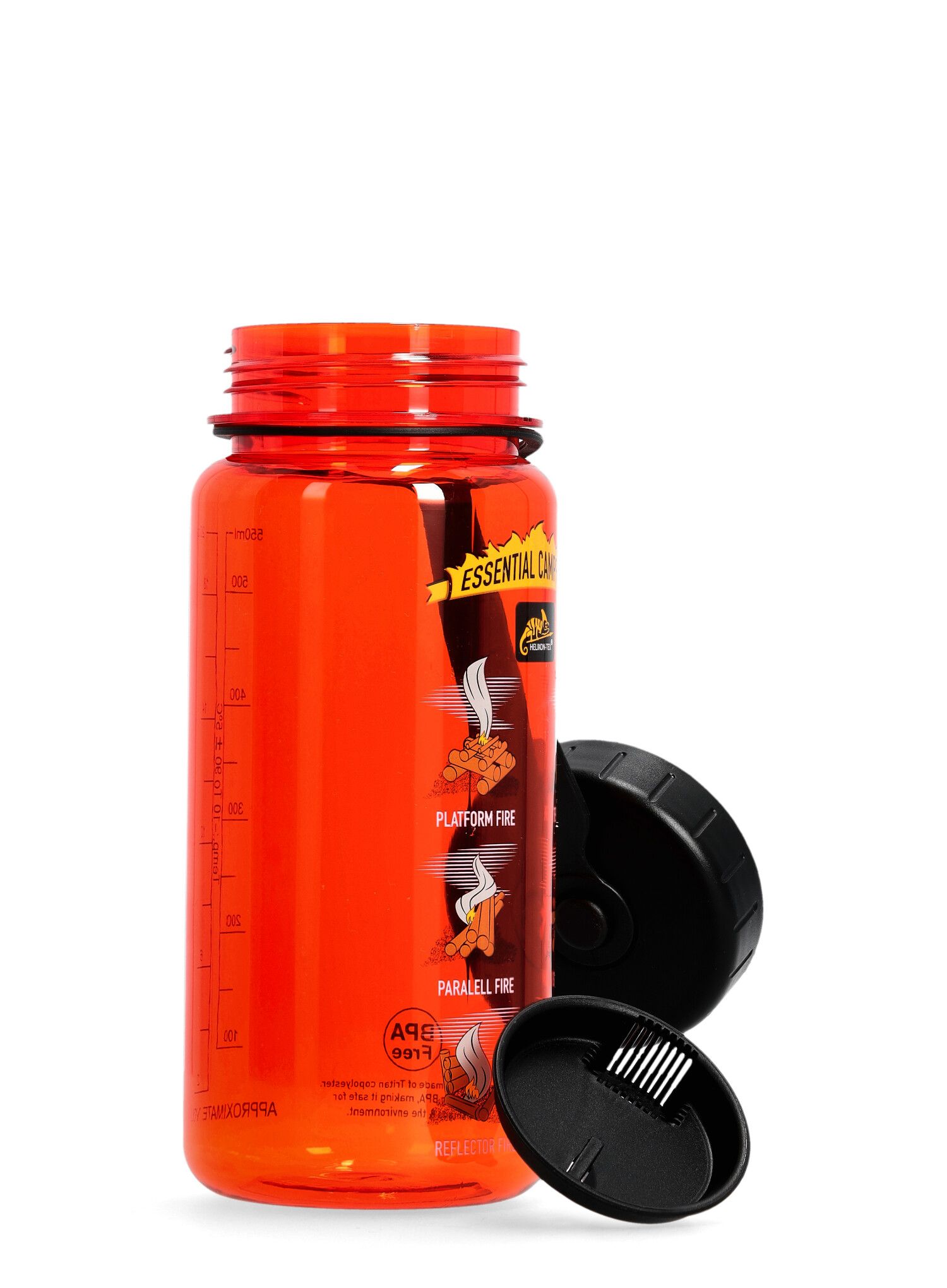 Boca Helikon-Tex Tritan Bottle Wide Mouth Campfires 550 ml - red/black