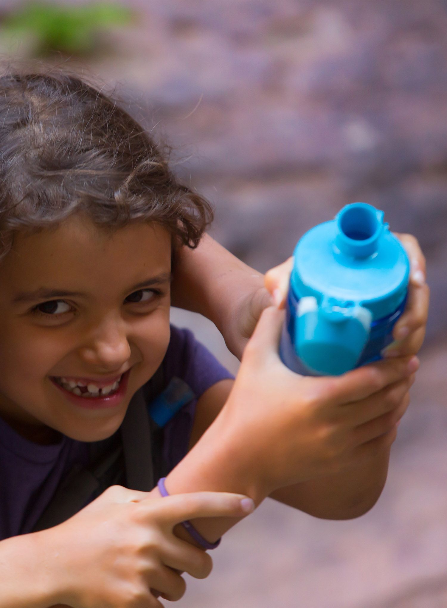 Boca za vodu za djecu Nalgene On The Fly Kids 12 oz (350 ml) - blue forest