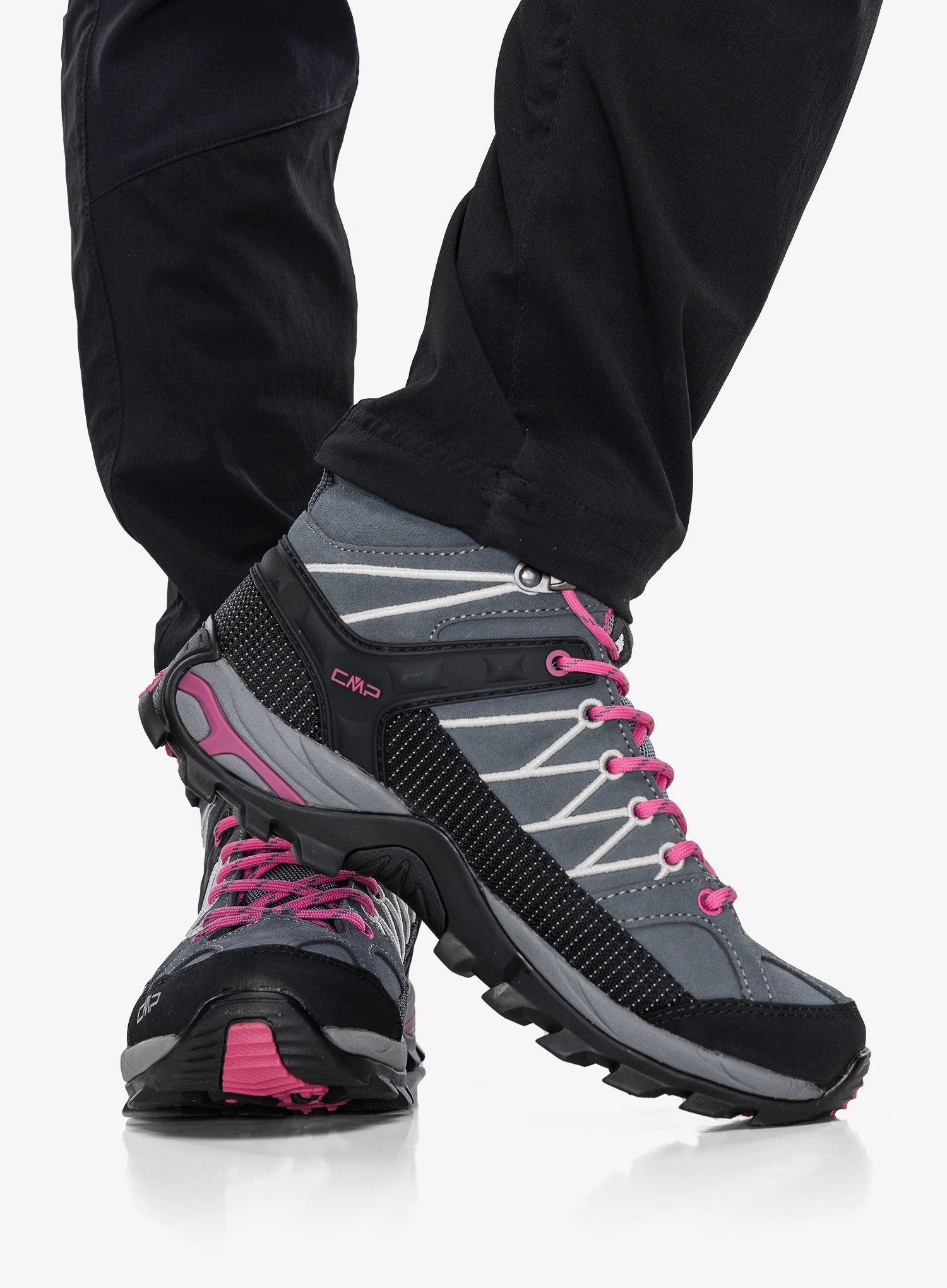 Ženske cipele CMP Rigel Mid WP - grey/fuxia/ice