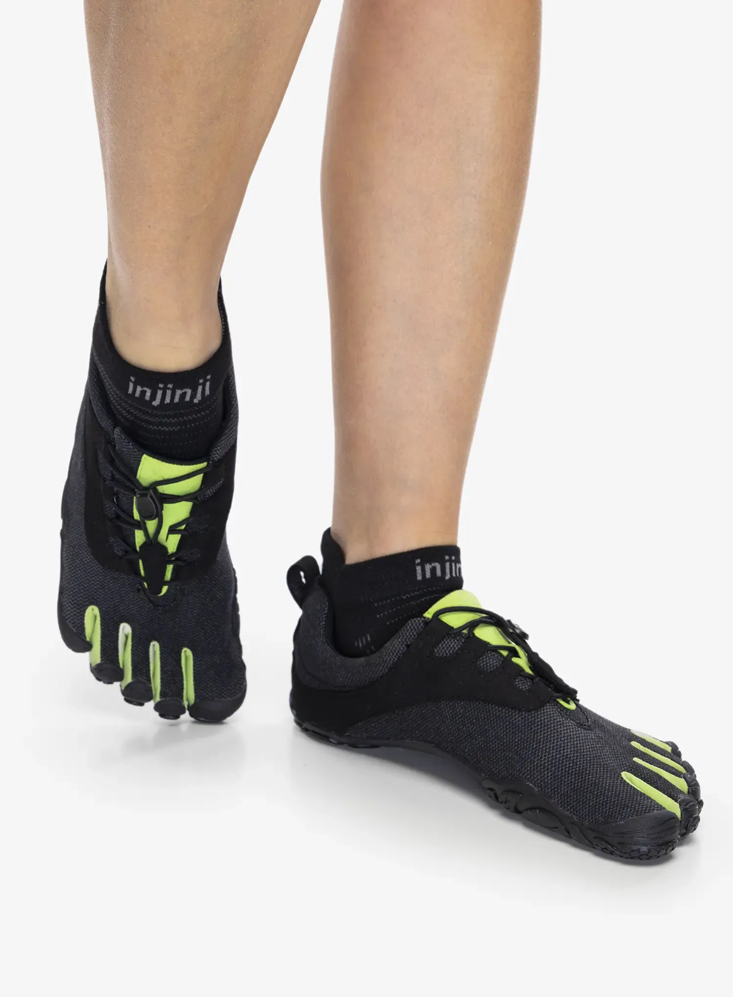 Ženske tenisice za trčanje Vibram Fivefingers V-Run Retro - black/green/black