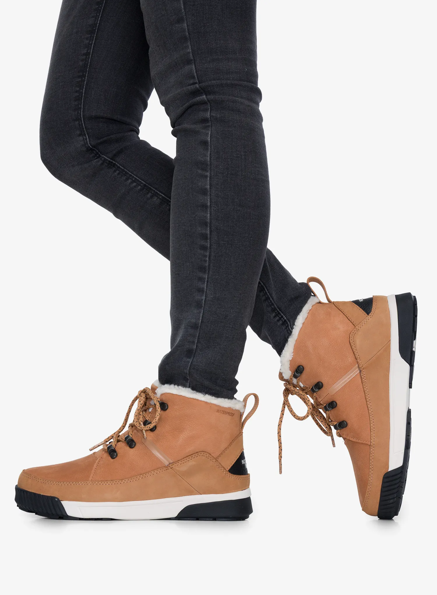 Ženske cipele The North Face Sierra Mid Lace WP - almond butter/tnf black