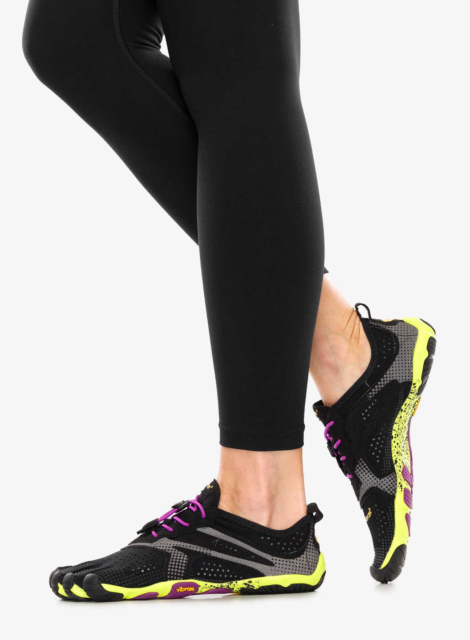 Ženske tenisice za trčanje Vibram Fivefingers V-Run SS2021 - black/ye.