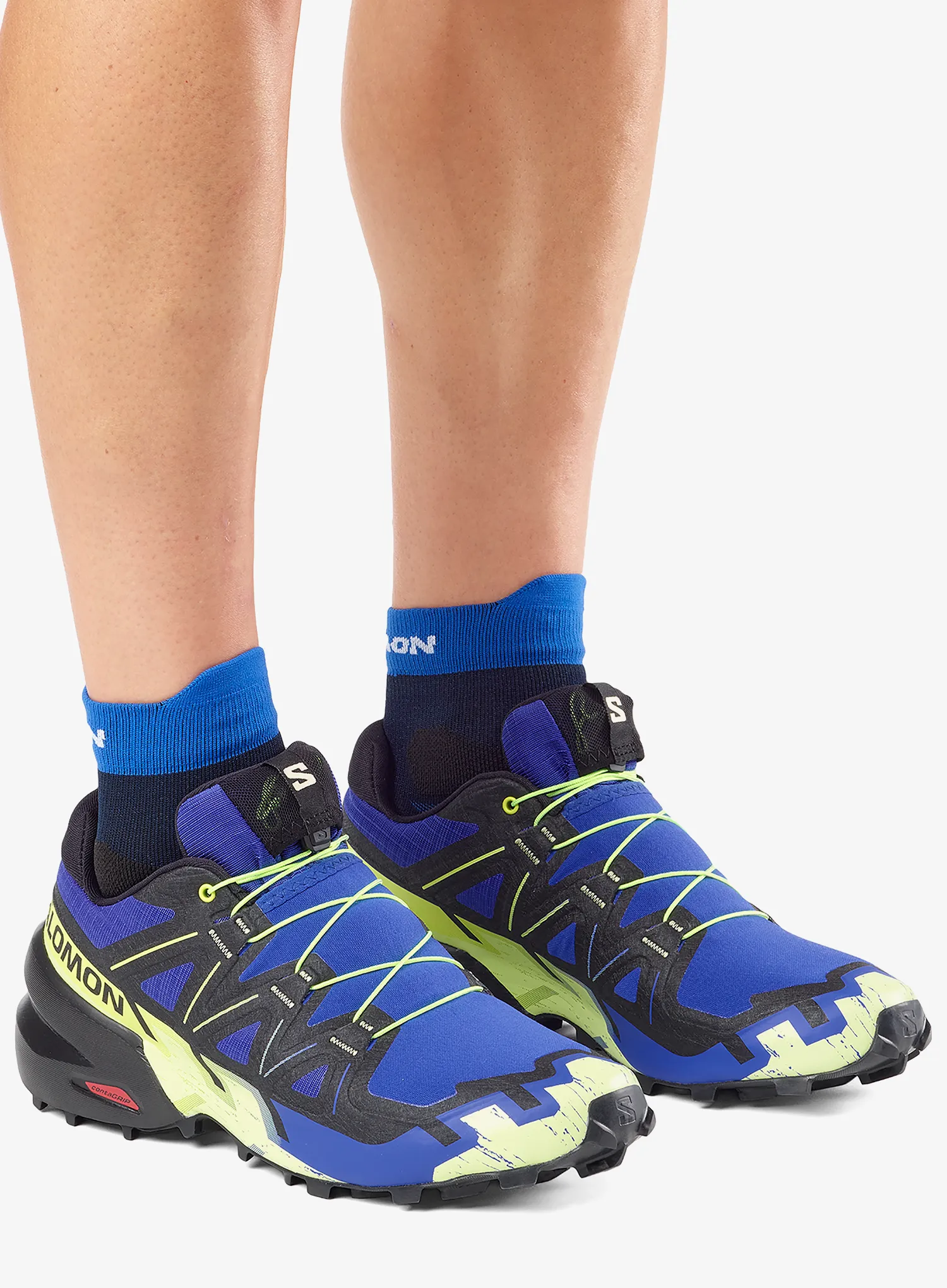 Muške tenisice za trčanje Salomon Speedcross 6 - bluing/black/acid lime