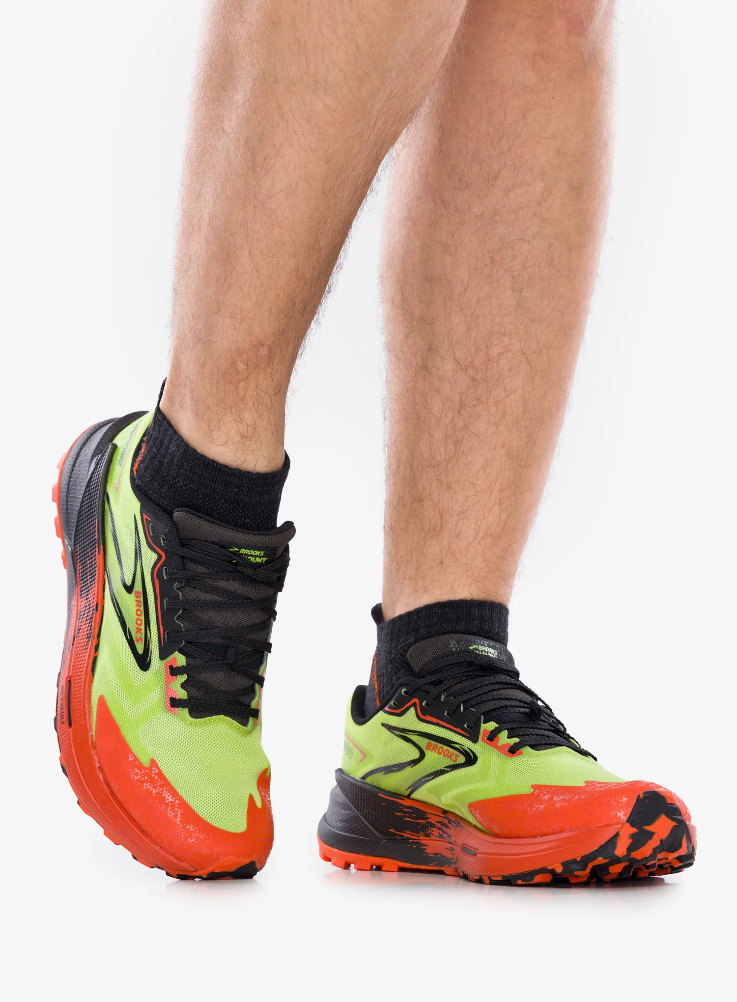 Tenisice za trail trčanje Brooks Catamount 3 - acid lime/cherry tomato/black