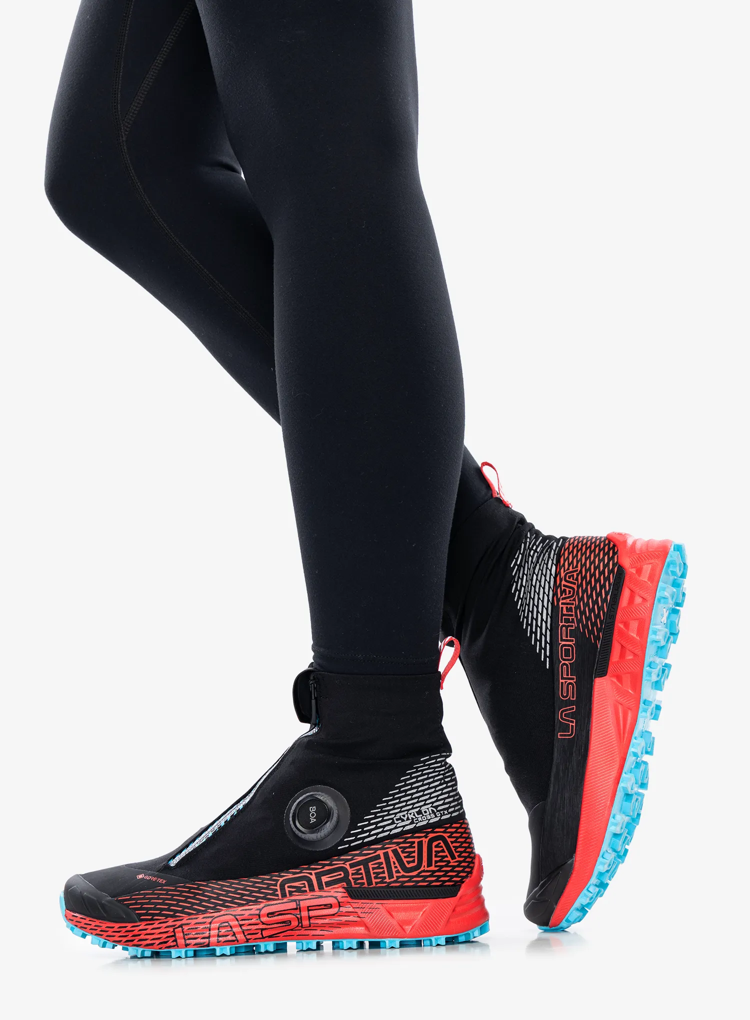 Ženske trail tenisice La Sportiva Cyklon Cross GTX - black/hibiscus