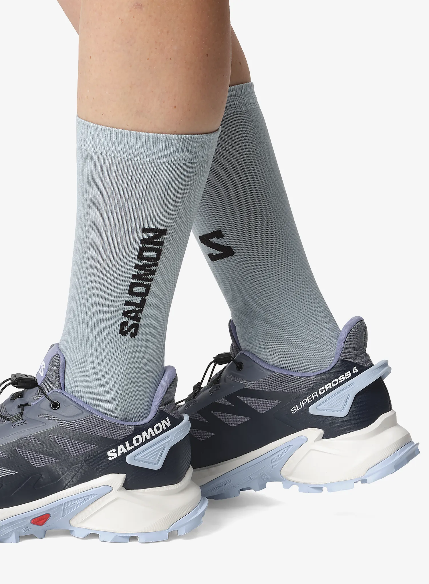 Ženske trail tenisice Salomon Supercross 4 - grisaille/white/cashmere