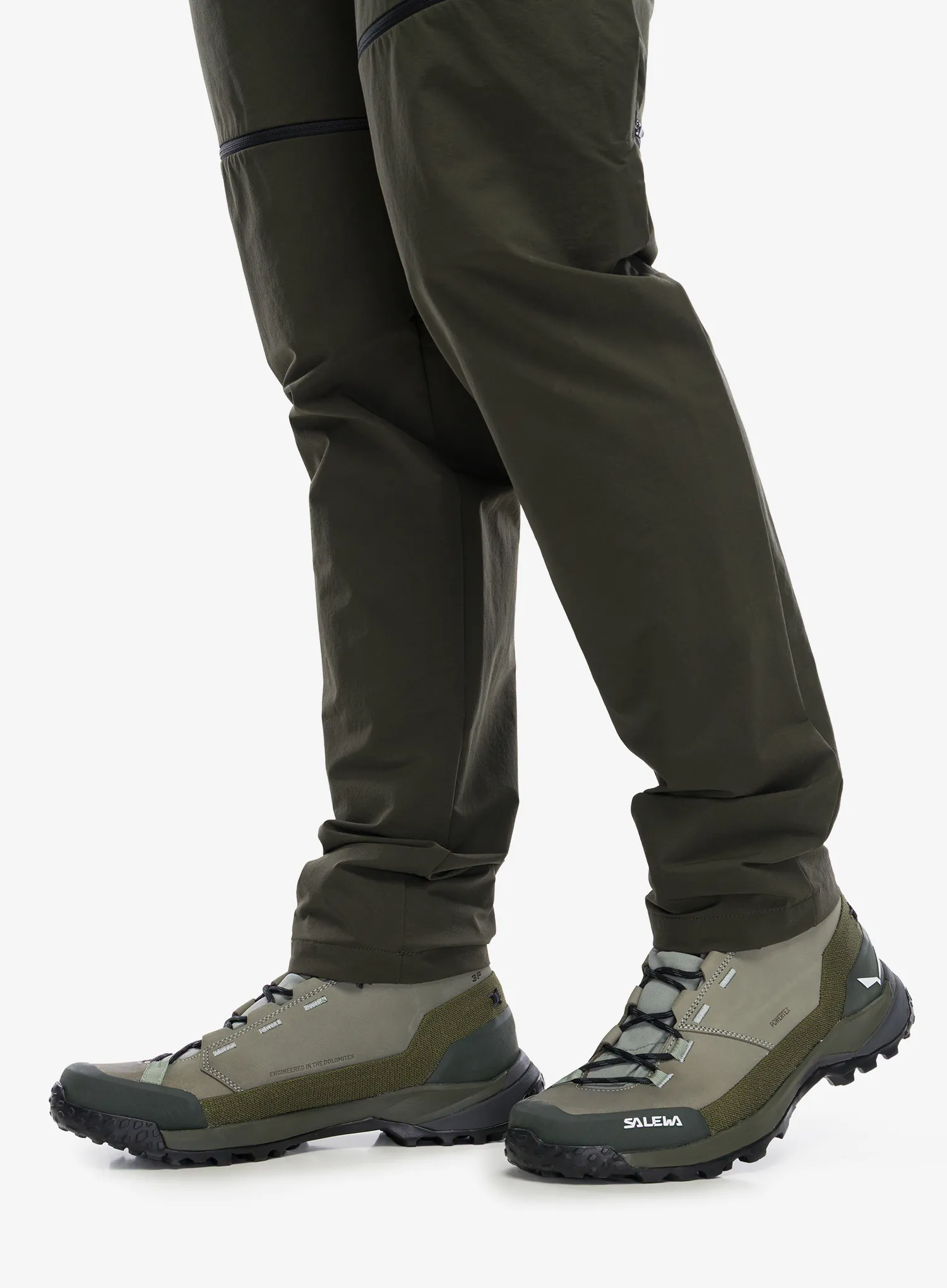 Trekking cipele Salewa Puez Leather Mid Ptx - shadow/dark olive