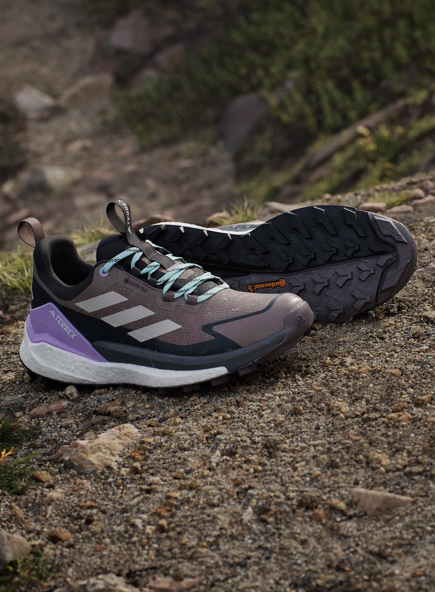 Ženske planinarske cipele adidas TERREX Free Hiker 2 Low GTX - trace brown/won alumina/carbon