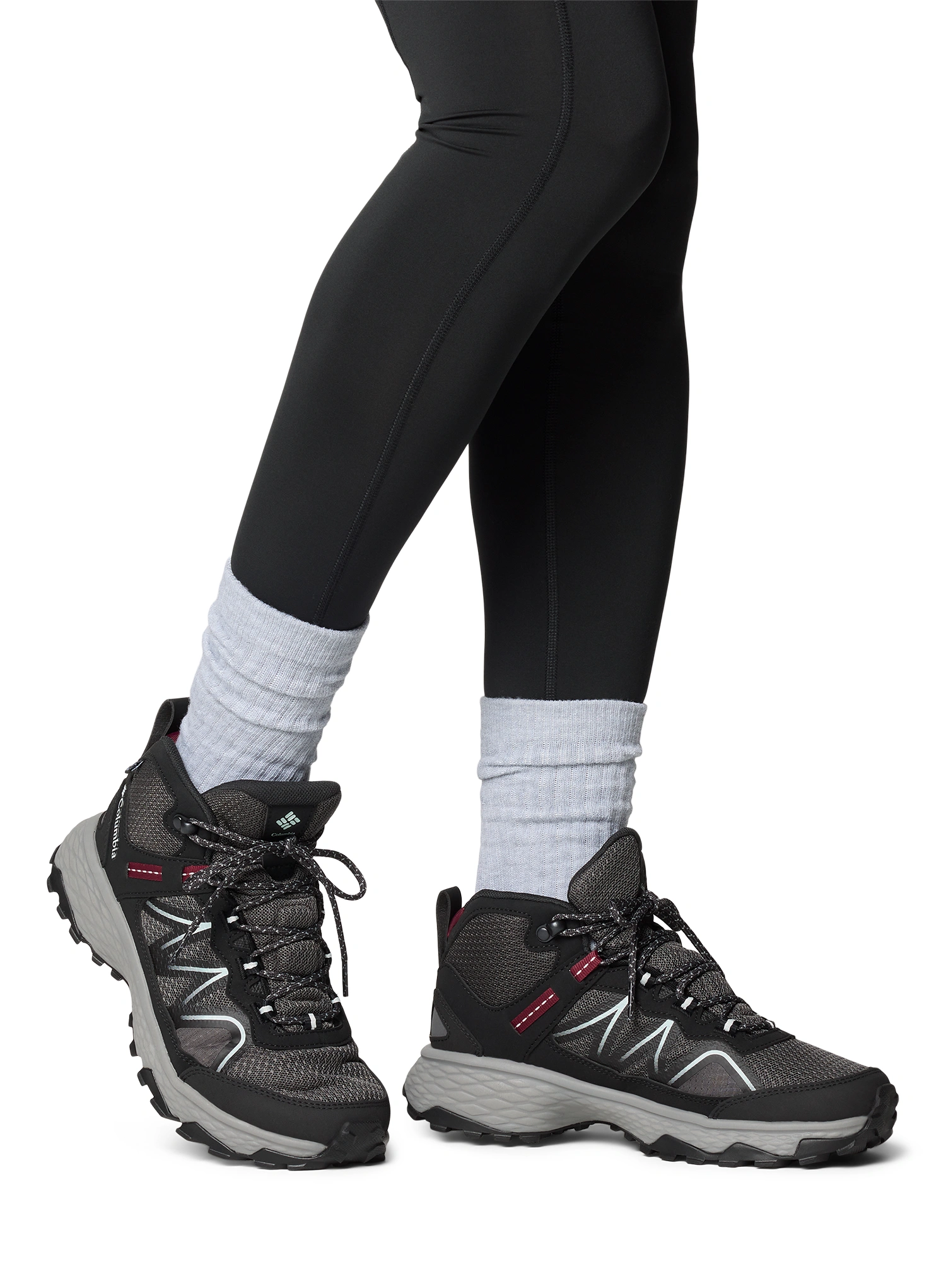 Ženske planinarske cipele Columbia Peakfreak Rush Mid Outdry - dark grey/deep madeira