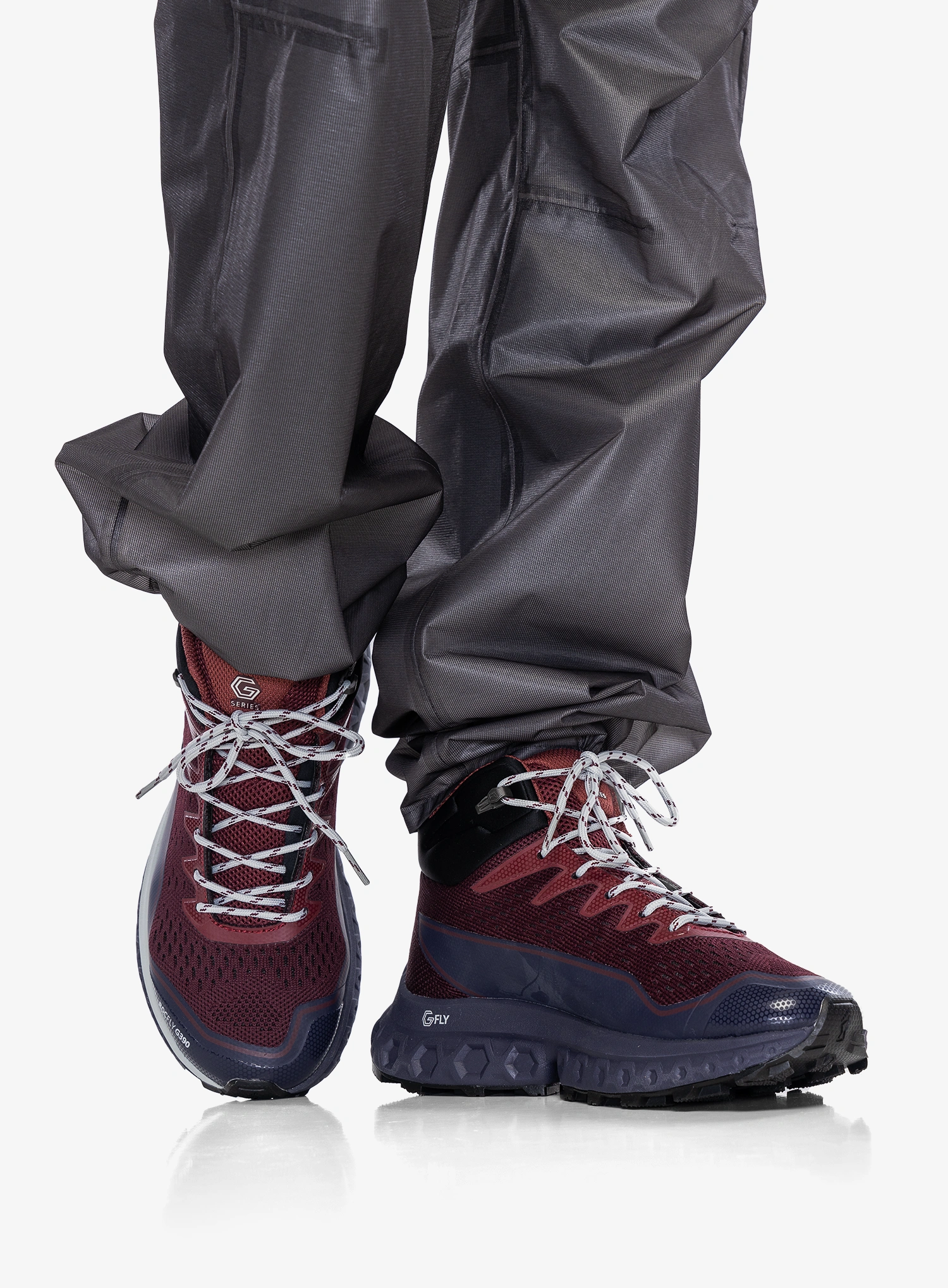 Ženske planinarske cipele Inov-8 RocFly G 390 - burgundy/black