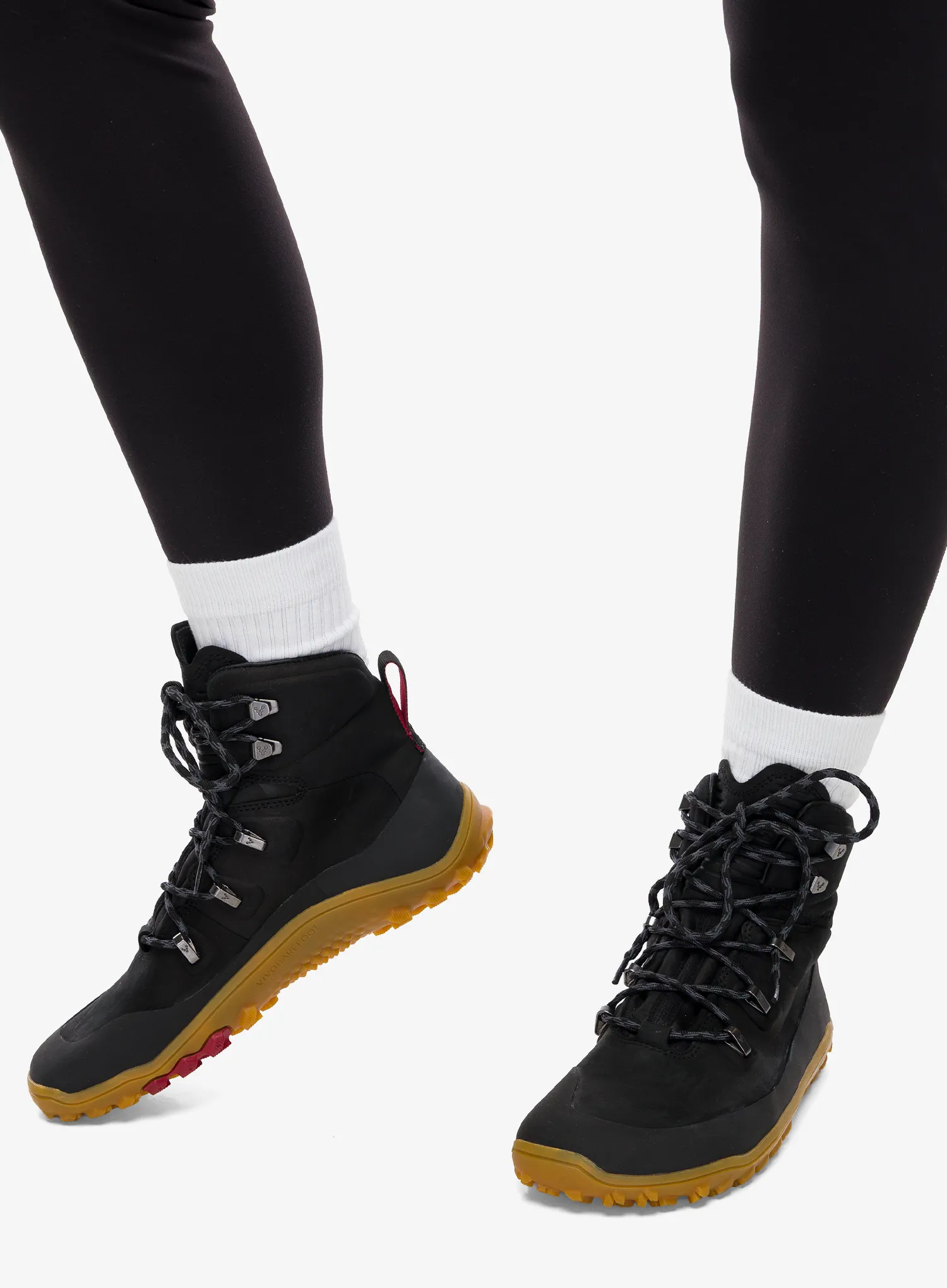 Ženske planinarske cipele Vivobarefoot Tracker Leather AT - obsidian/obsidian