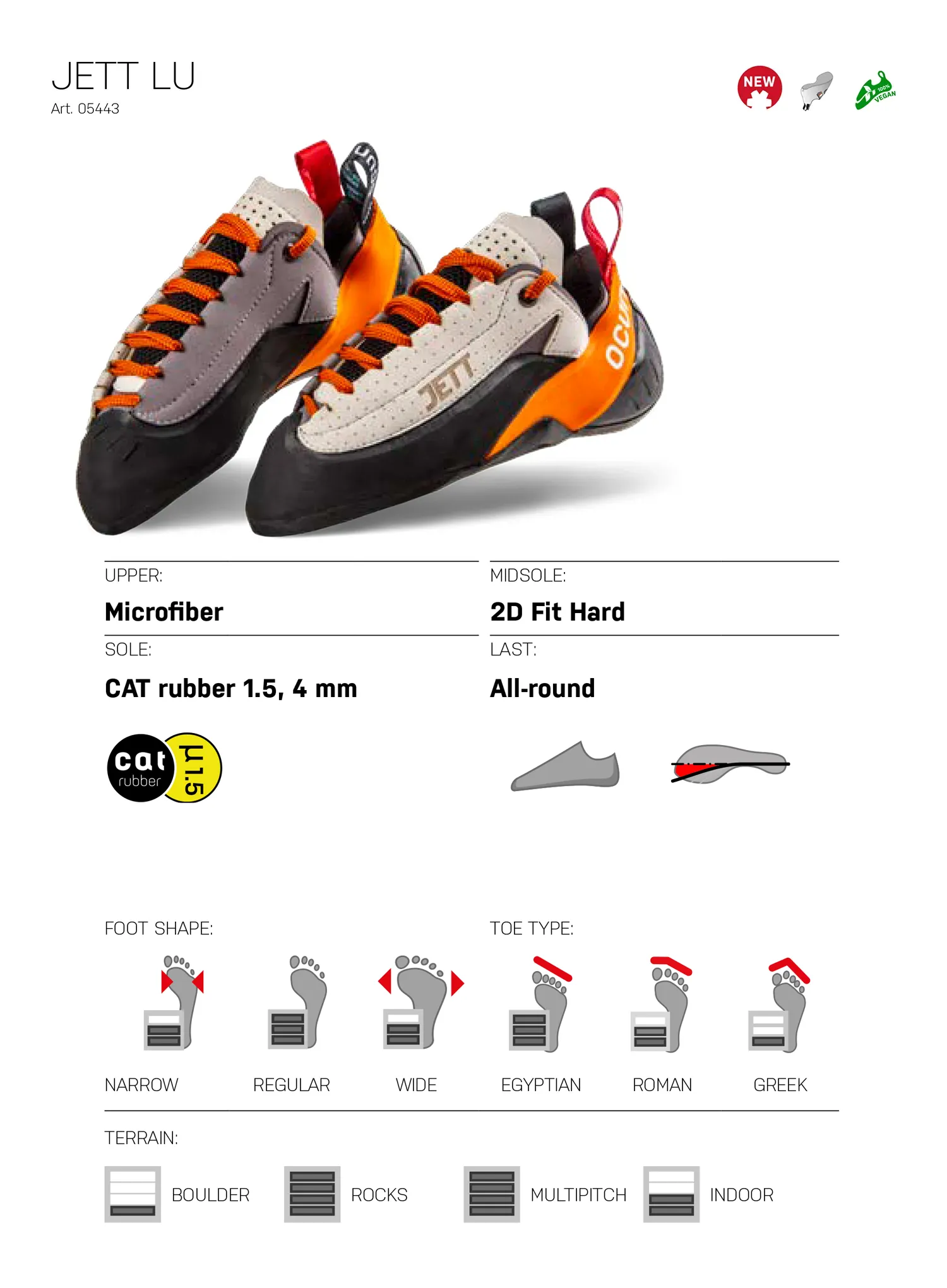 Cipele za penjanje Ocun Jett LU - grey/orange