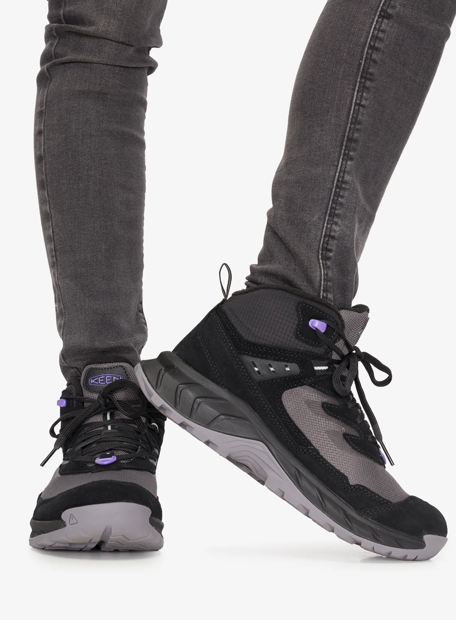 Ženske zimske cipele Keen Hightrail Mid Polar - black/aster purple