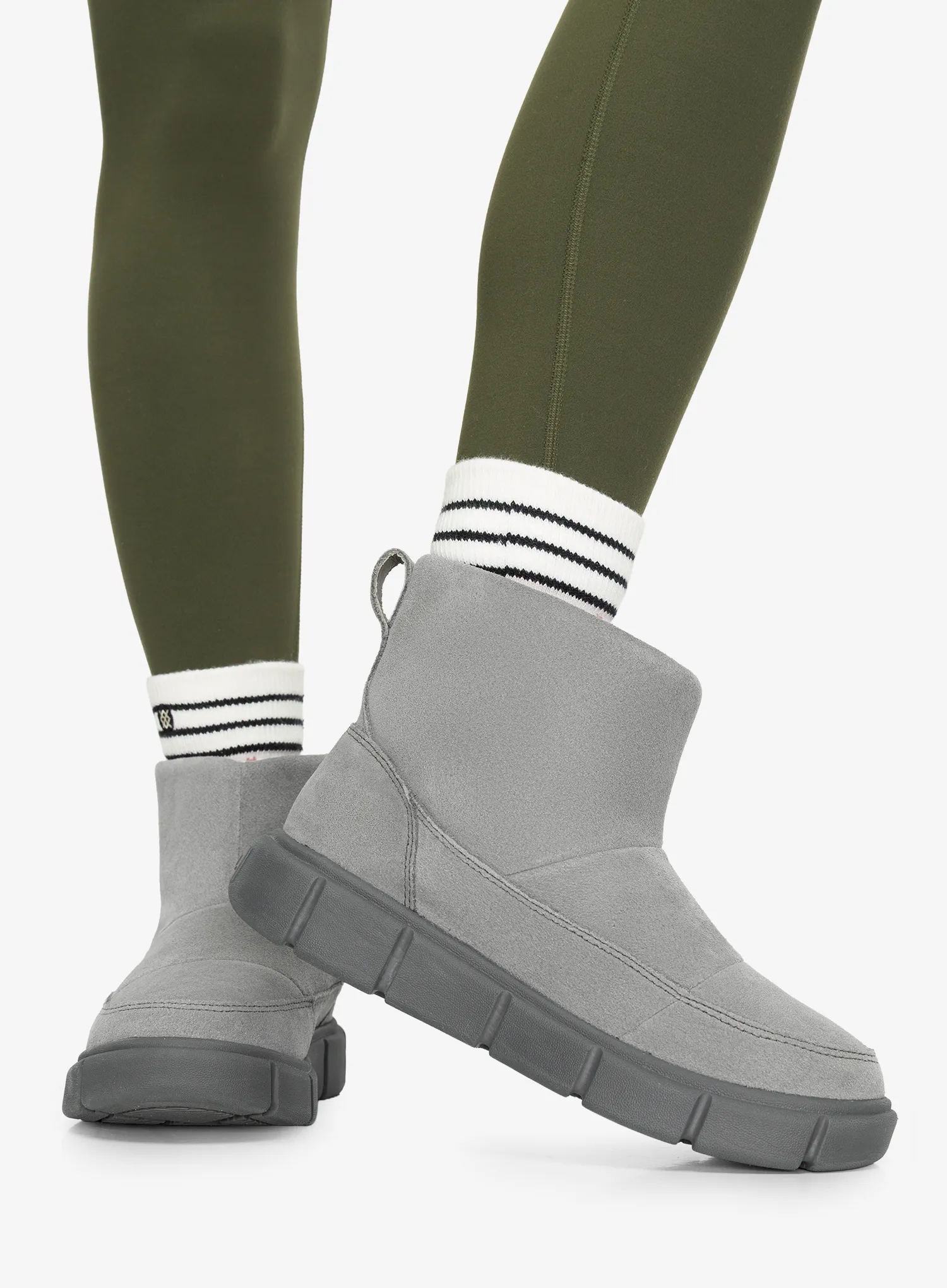 Ženske zimske cipele Sorel Explorer III Slip-On WP - quarry/sea salt