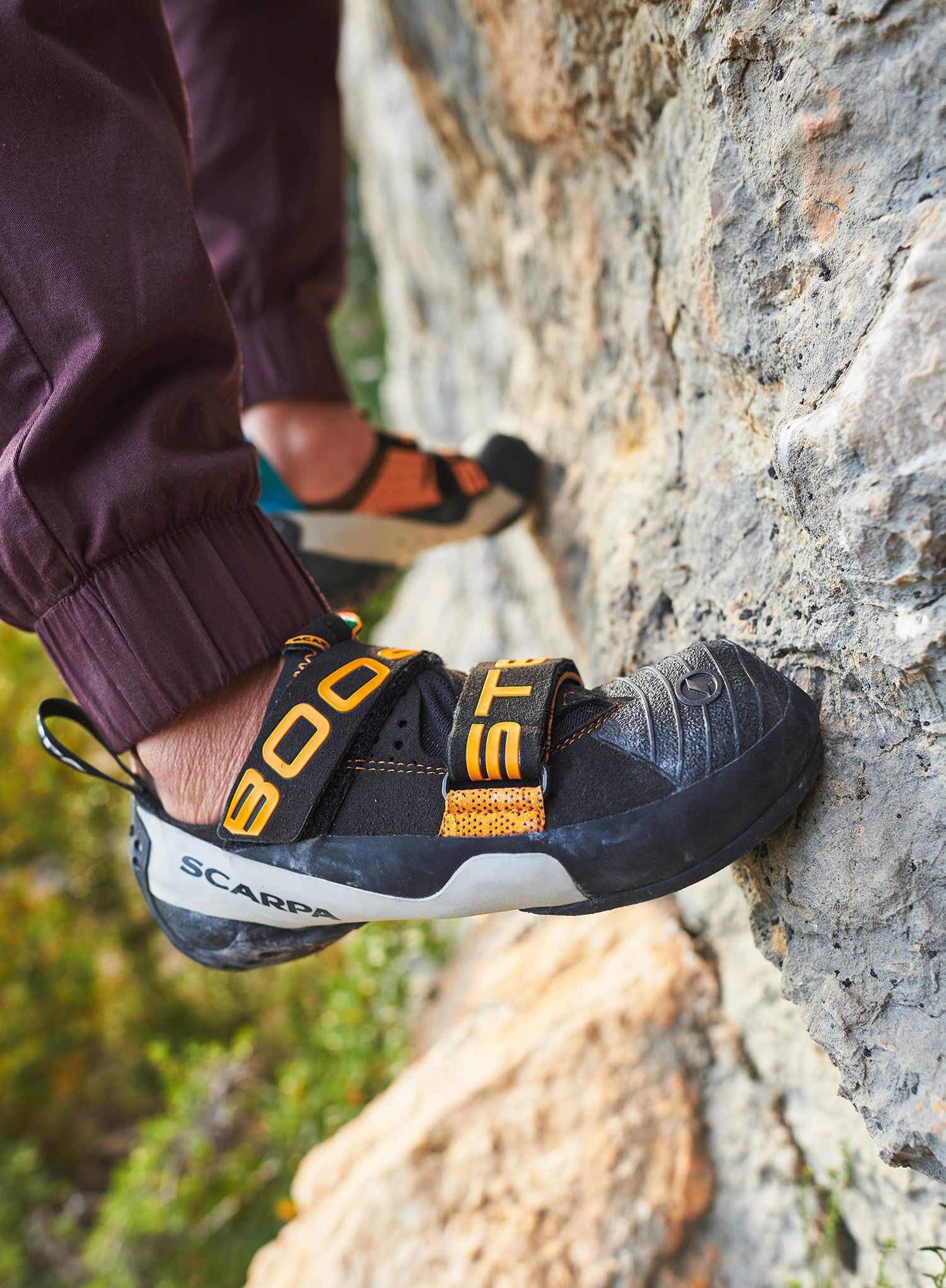 Cipele za penjanje Scarpa Booster - black/orange
