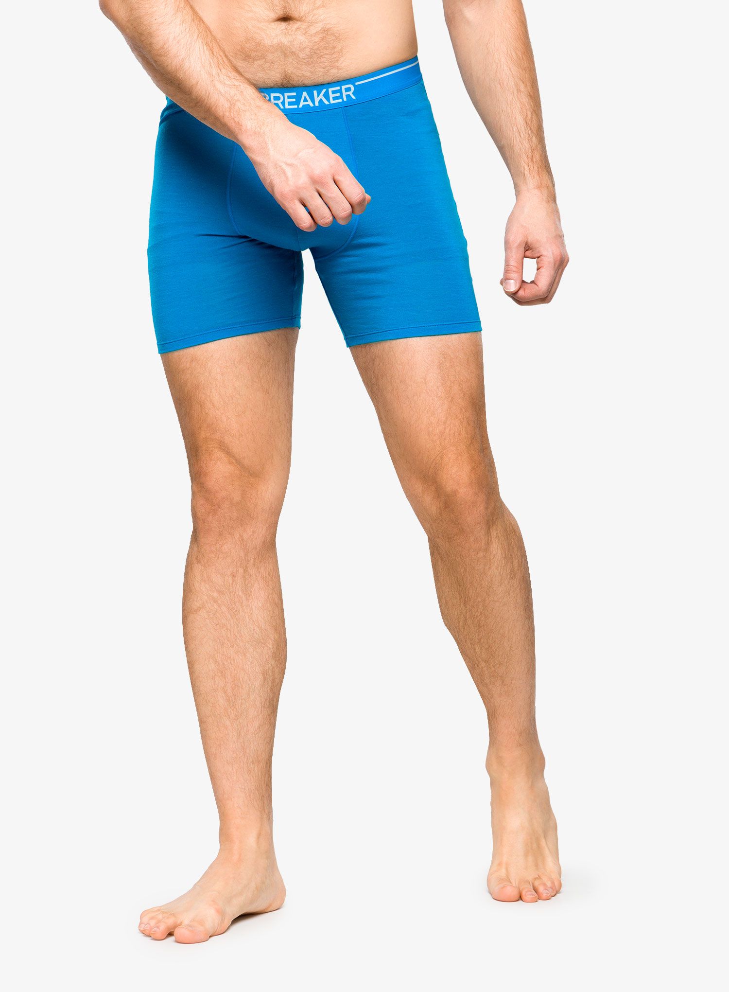 Termoaktivne bokserice Icebreaker Anatomica Long Boxers - geo blue