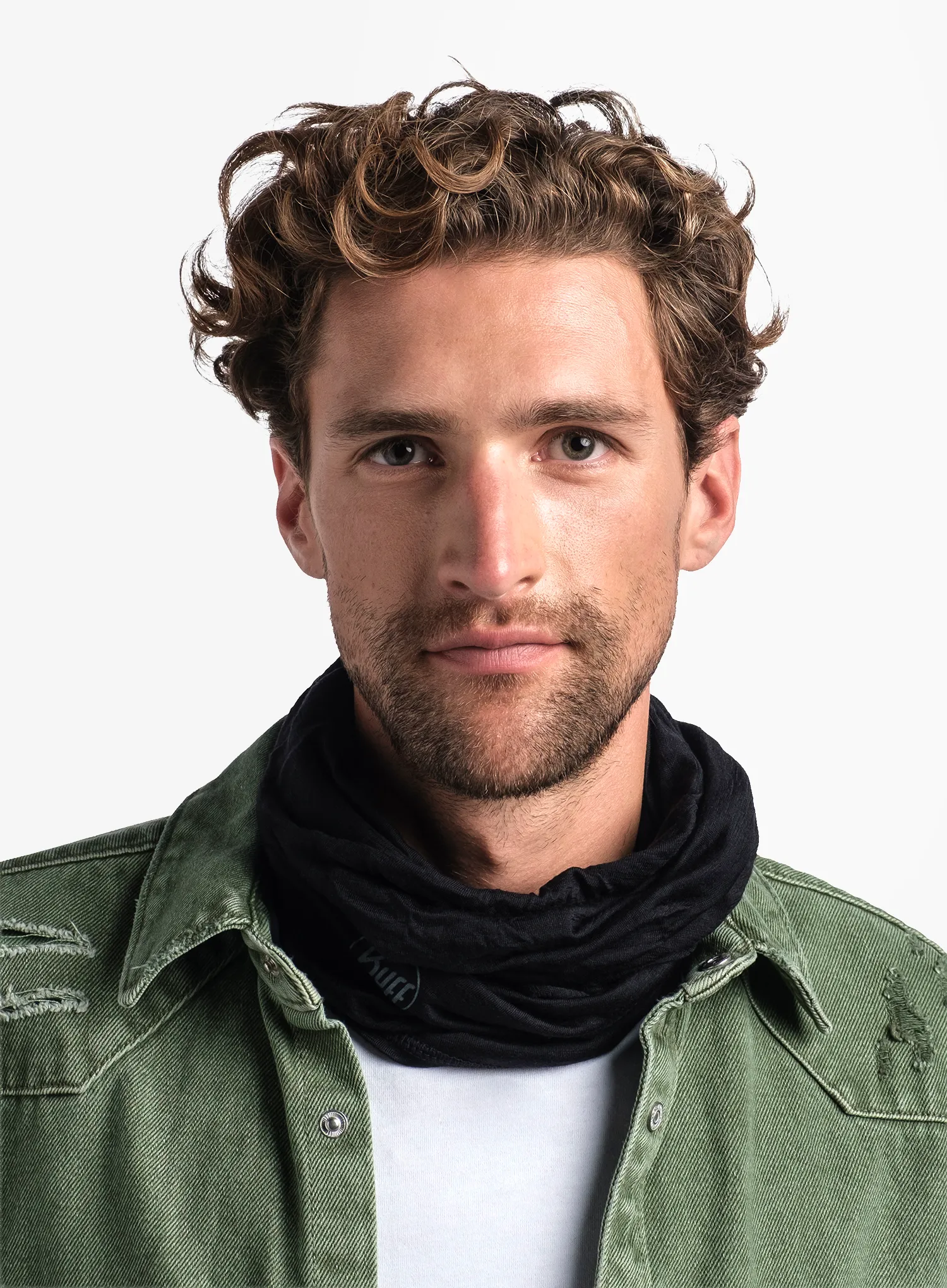 Multifunkcionalna marama Buff Lightweight Merino Wool - black