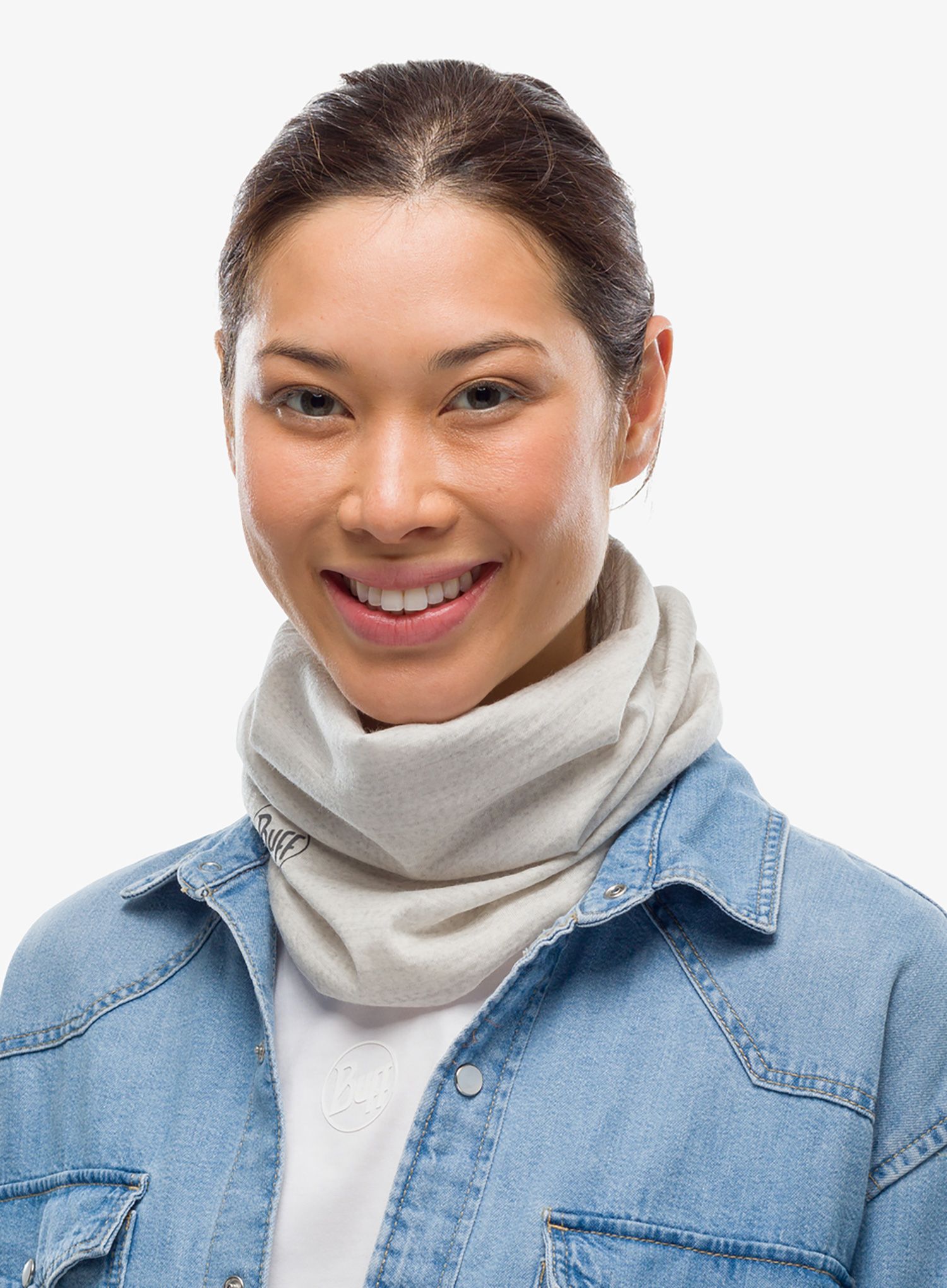 Multifunkcionalna marama Buff Lightweight Merino Wool - solid cloud