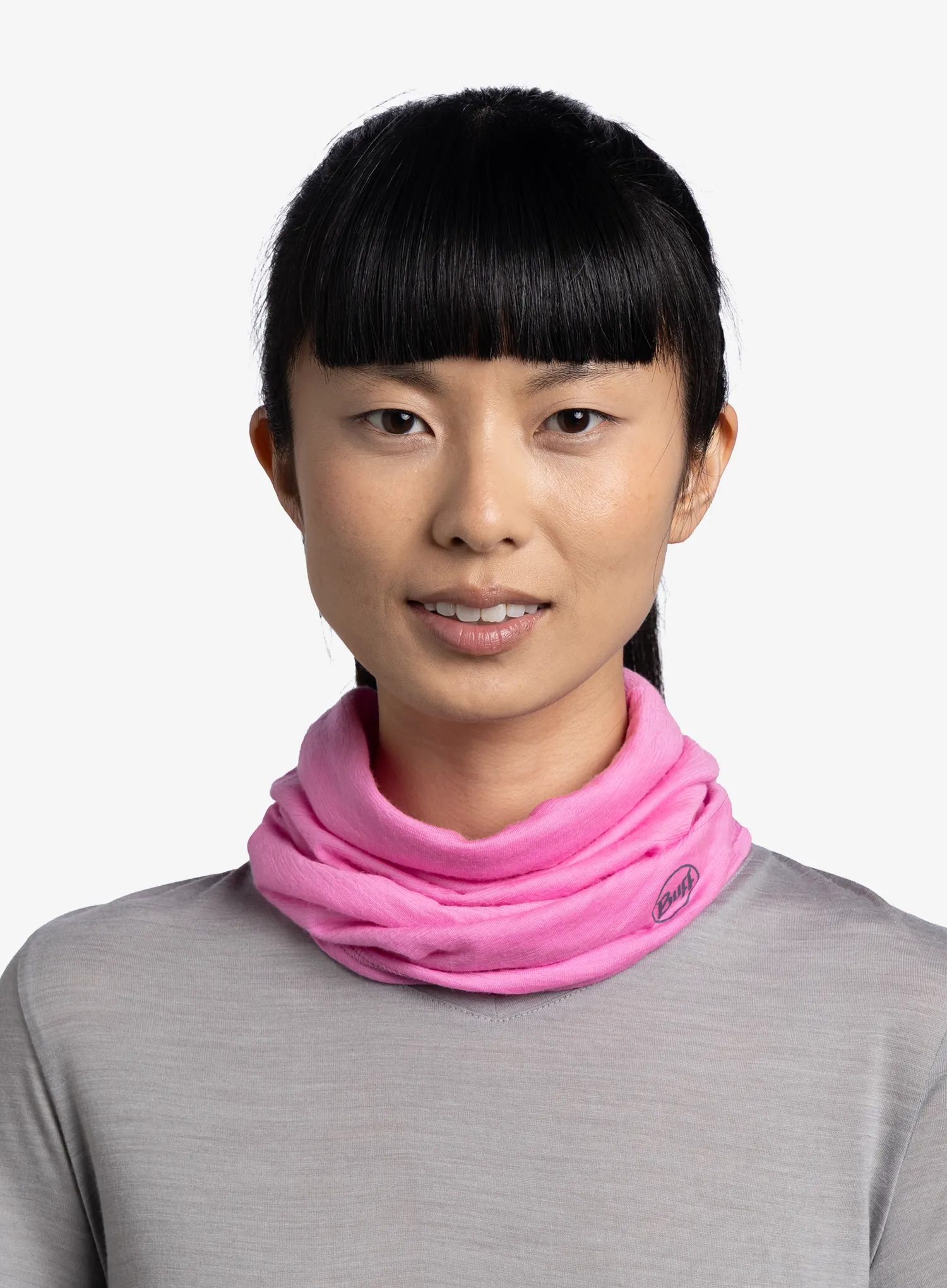 Multifunkcionalna marama Buff Lightweight Merino Wool - solid fluor fuchsia