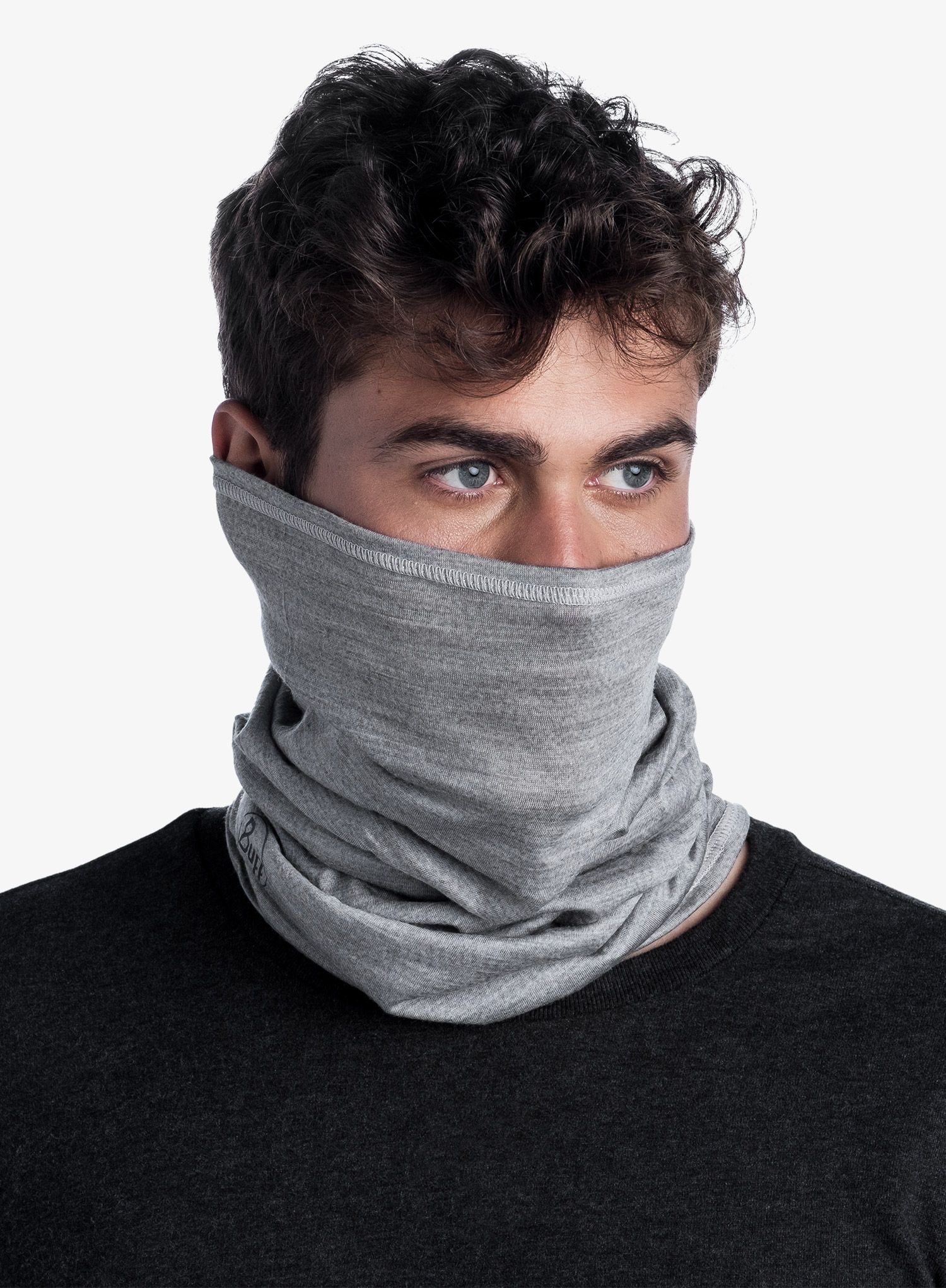 Multifunkcionalna marama Buff Lightweight Merino Wool - solid light grey