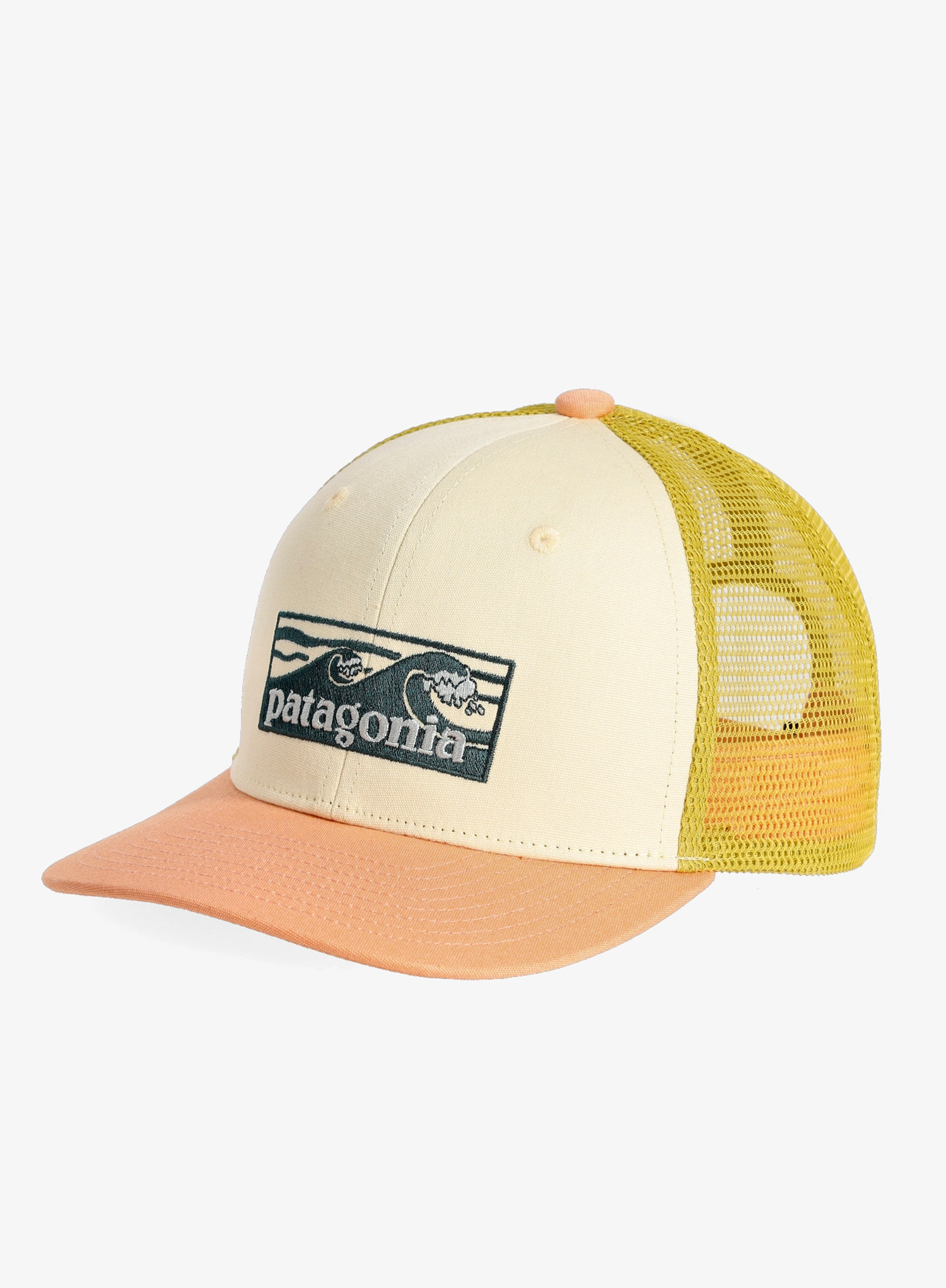 Kapa za djecu Patagonia Trucker Hat - boardshort logo/butter yellow