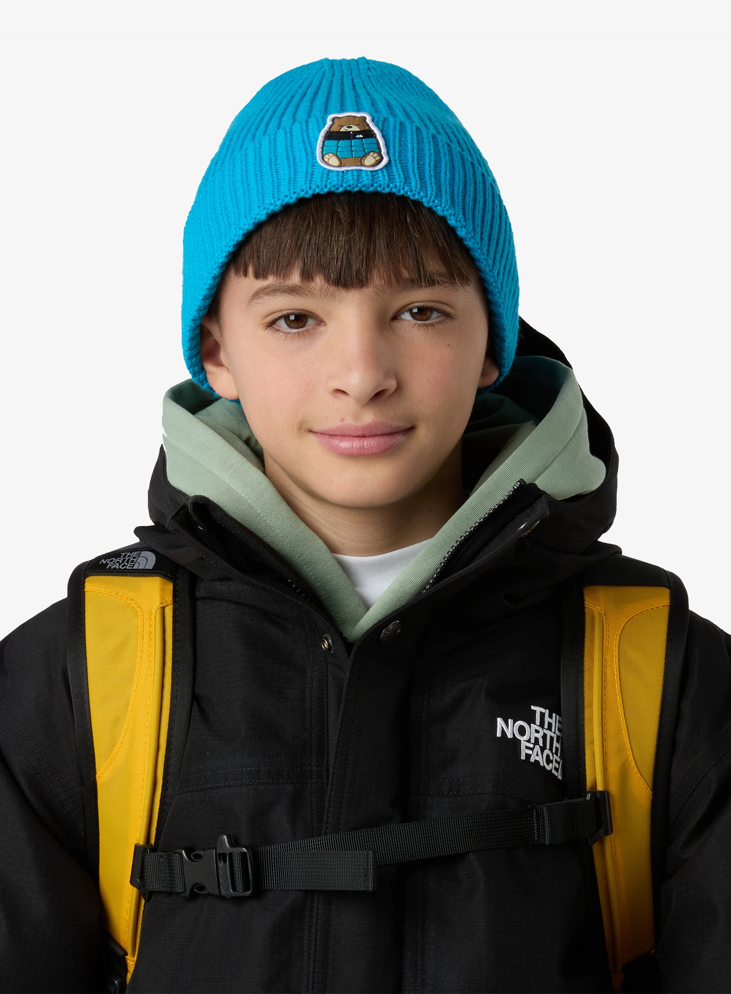 Kapa za djecu The North Face Logo Box Cuffed Beanie - meridian blue/bear patch