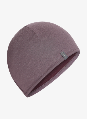 Termo kapa Icebreaker Merino 200 Reversible Beanie - dk berry/grey plum