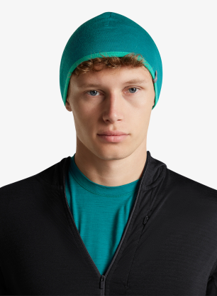 Termo kapa Icebreaker Merino 200 Reversible Beanie - tidal teal/fresh