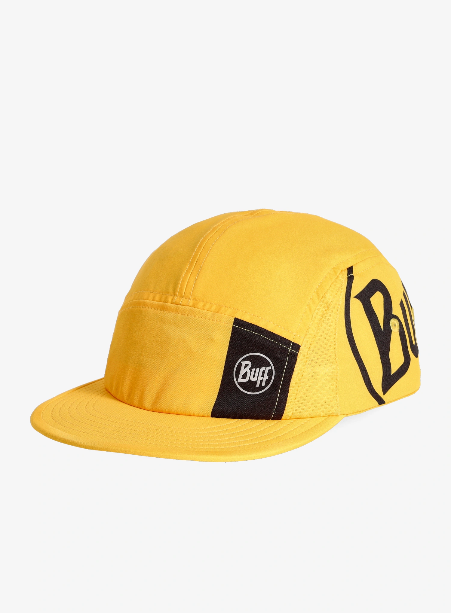 Kačket Buff 5 Panel Go Cap - logo yellow