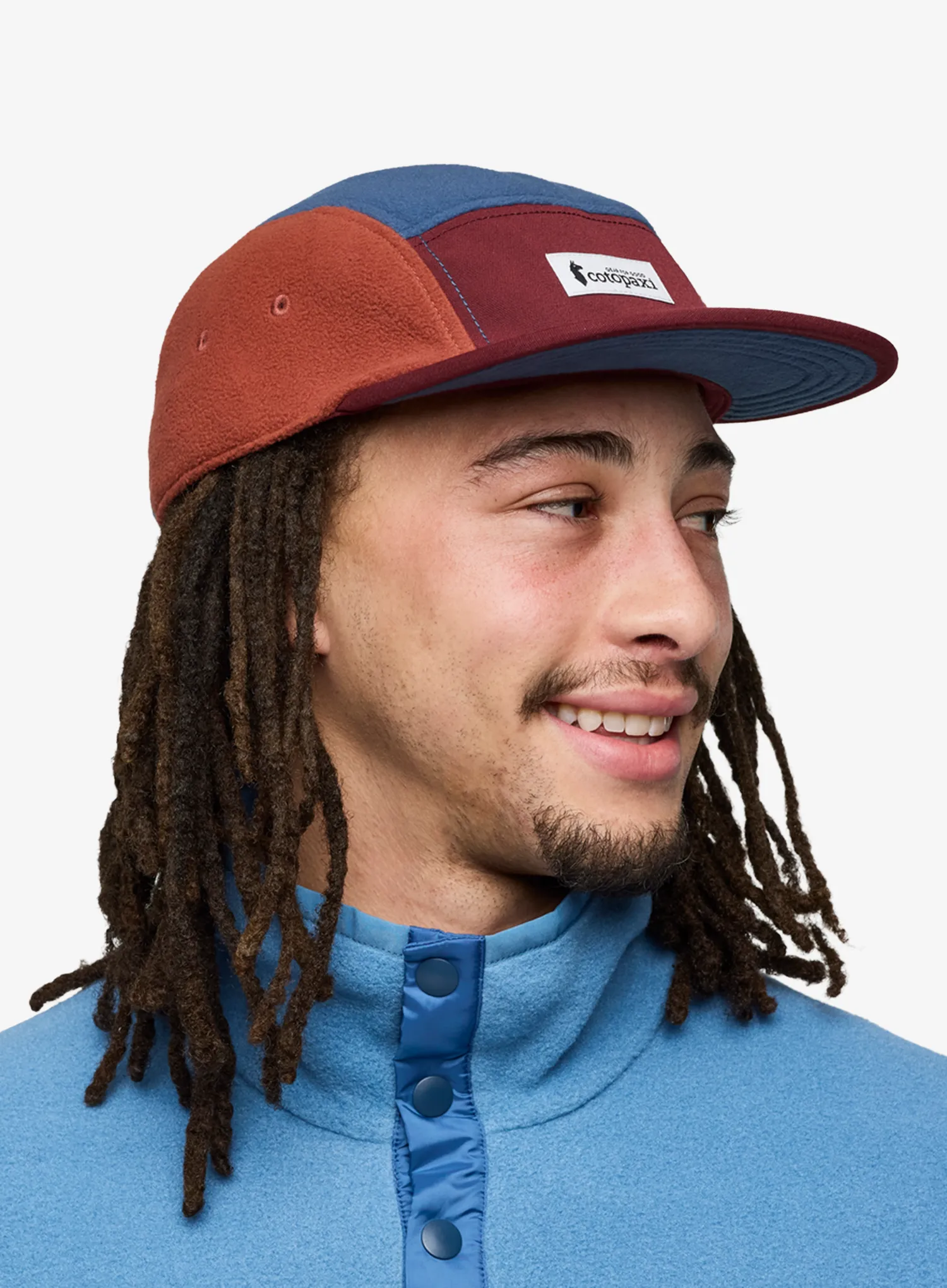 Kačket Cotopaxi Fleece 5-Panel Hat - mulberry/deep sea