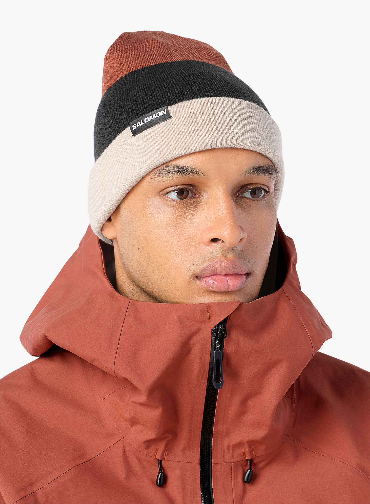 Zimska kapa Salomon Flatspin Reversible Beani - silver cloud/deep black