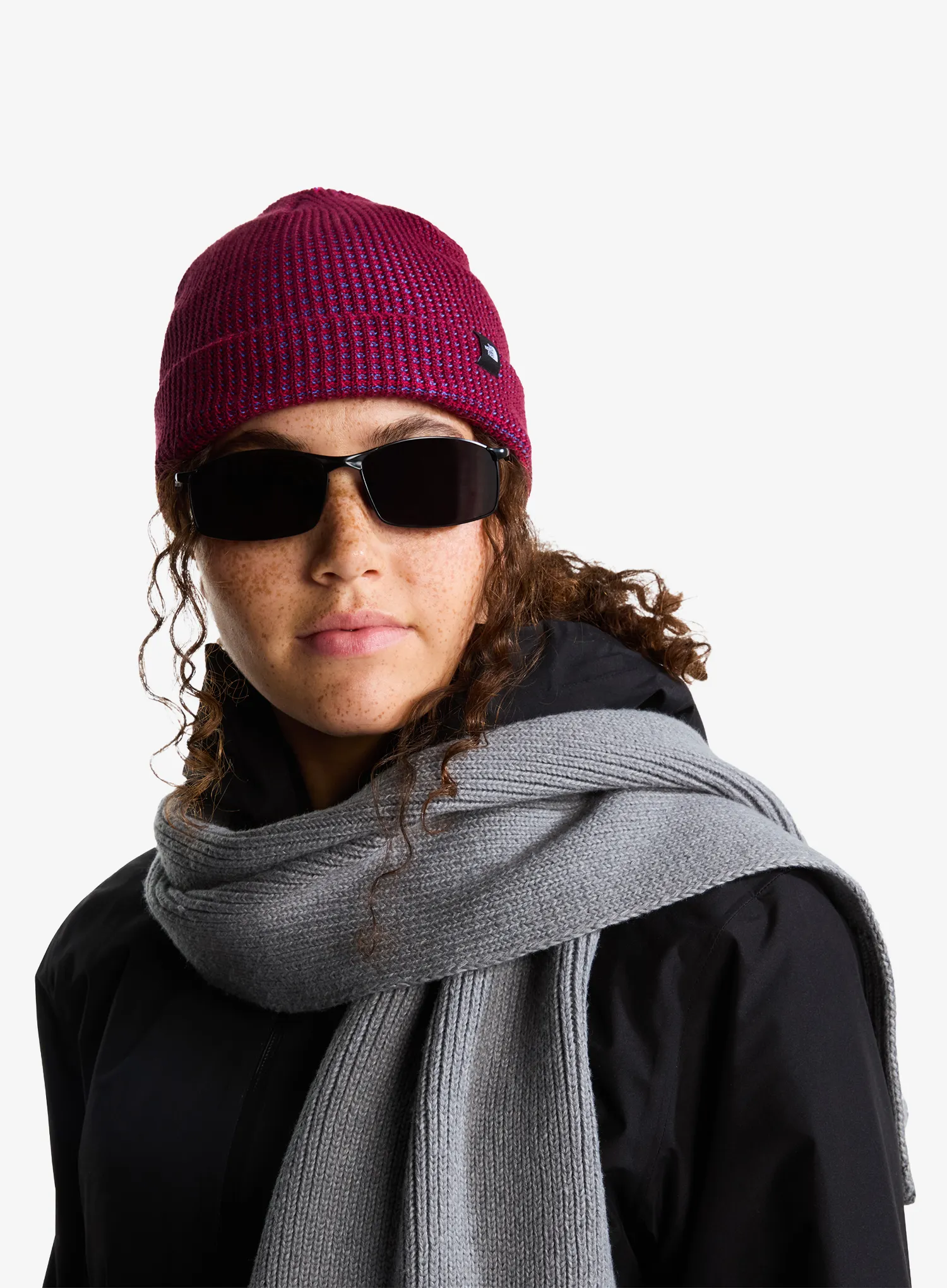 Zimska kapa The North Face Fisherman Beanie Multi - burgundy crush multi