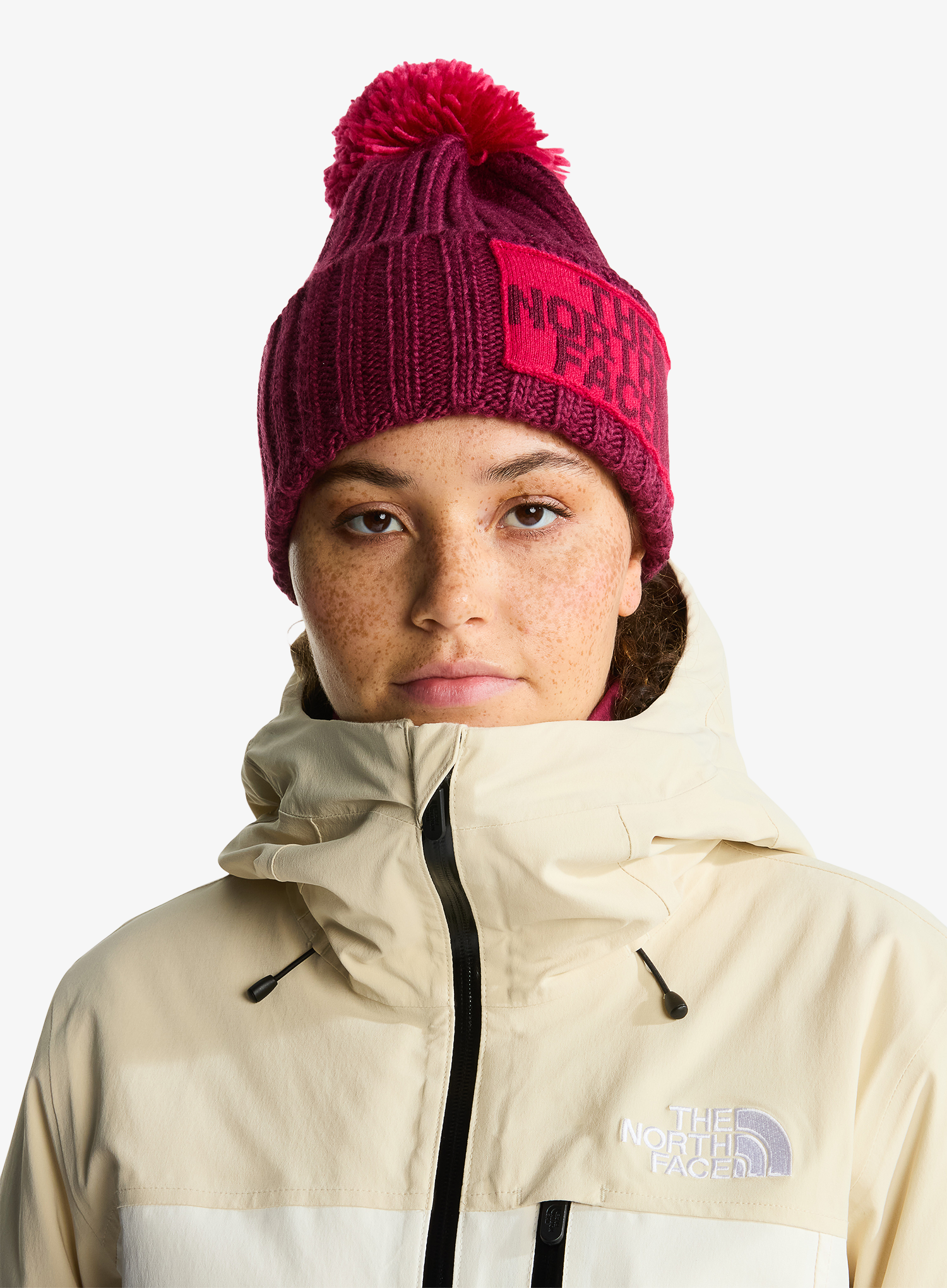 Zimska kapa The North Face Heritage Ski Tuke - burgundy crush/lali guran
