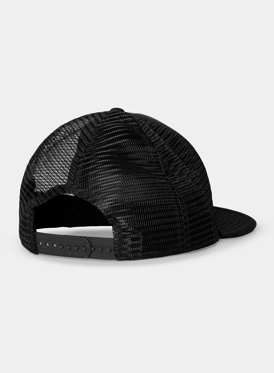 Kapa Black Diamond Flat Bill Trucker Hat - black/white
