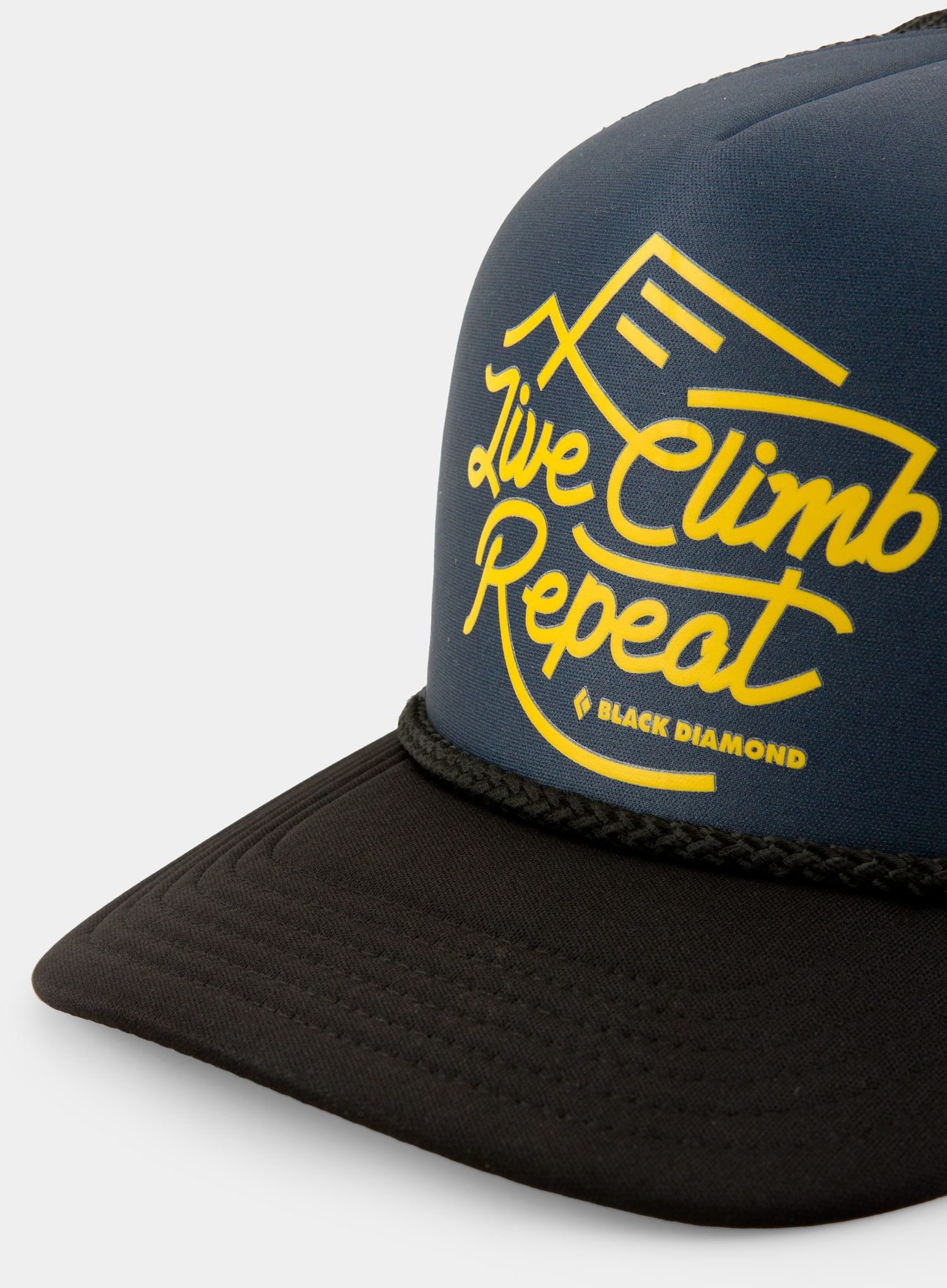 Kapa Black Diamond Flat Bill Trucker Hat - carbon/sulphur