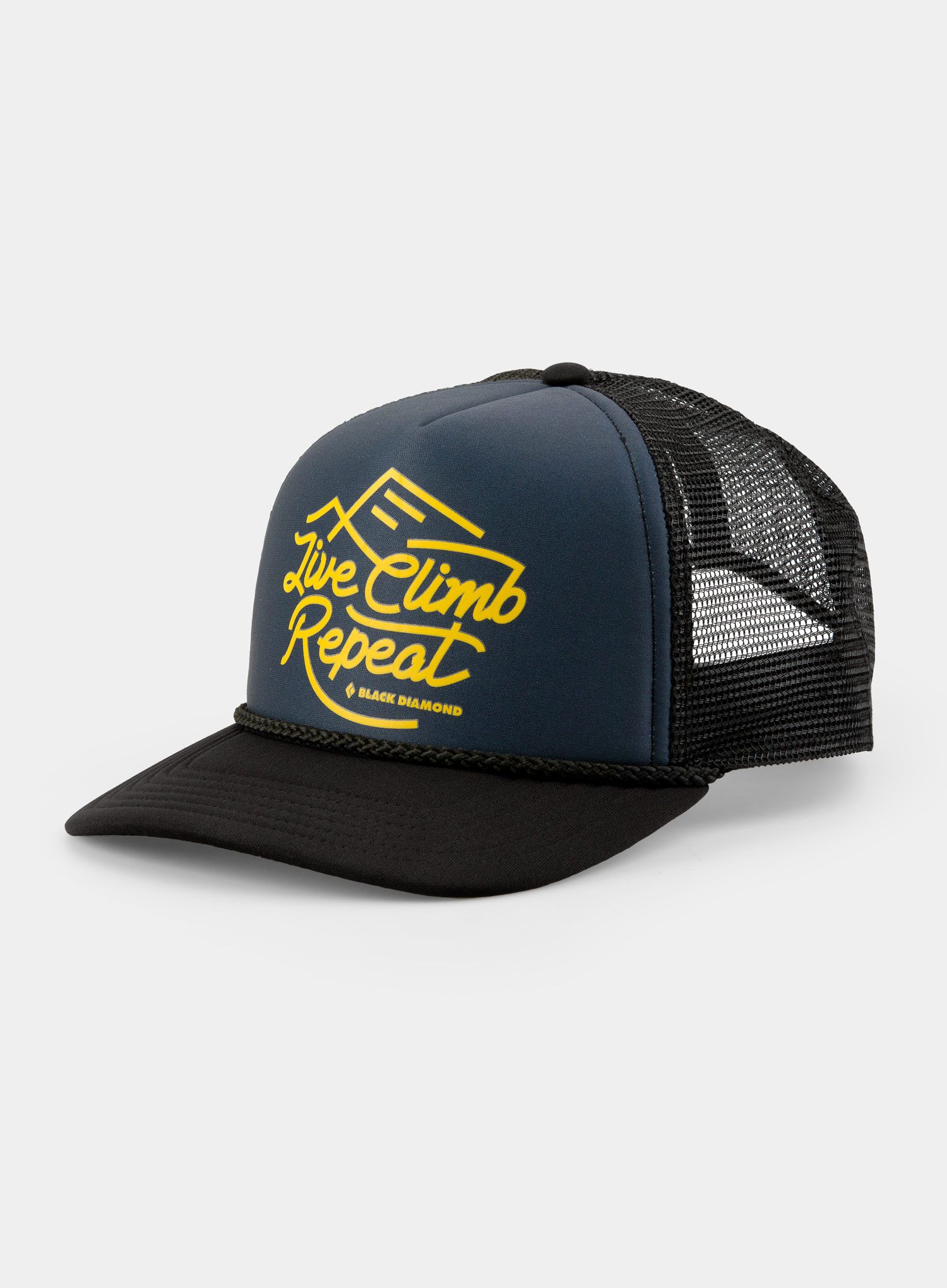 Kapa Black Diamond Flat Bill Trucker Hat - carbon/sulphur