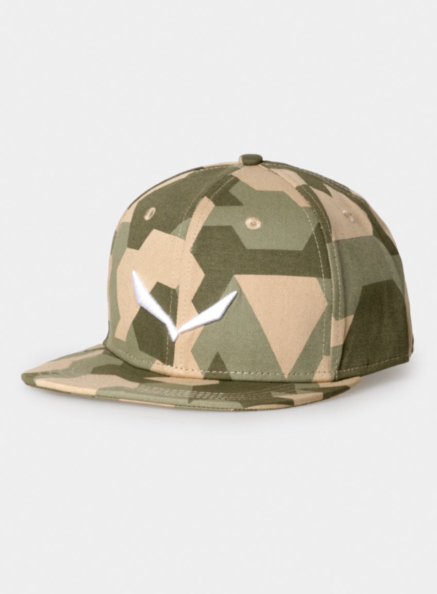 Kačket Salewa Puez Camou Flat Cap - capulet olive