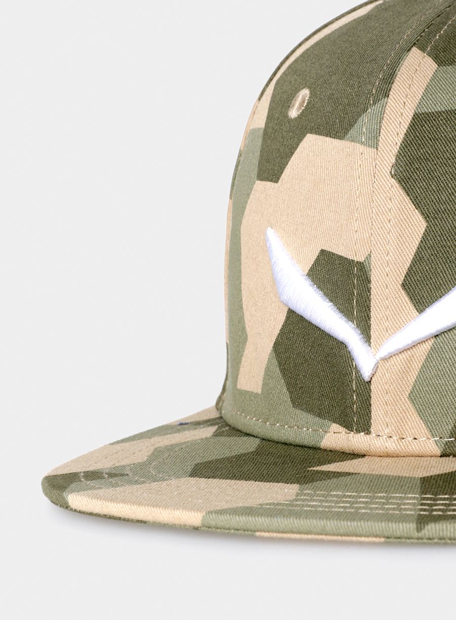 Kačket Salewa Puez Camou Flat Cap - capulet olive