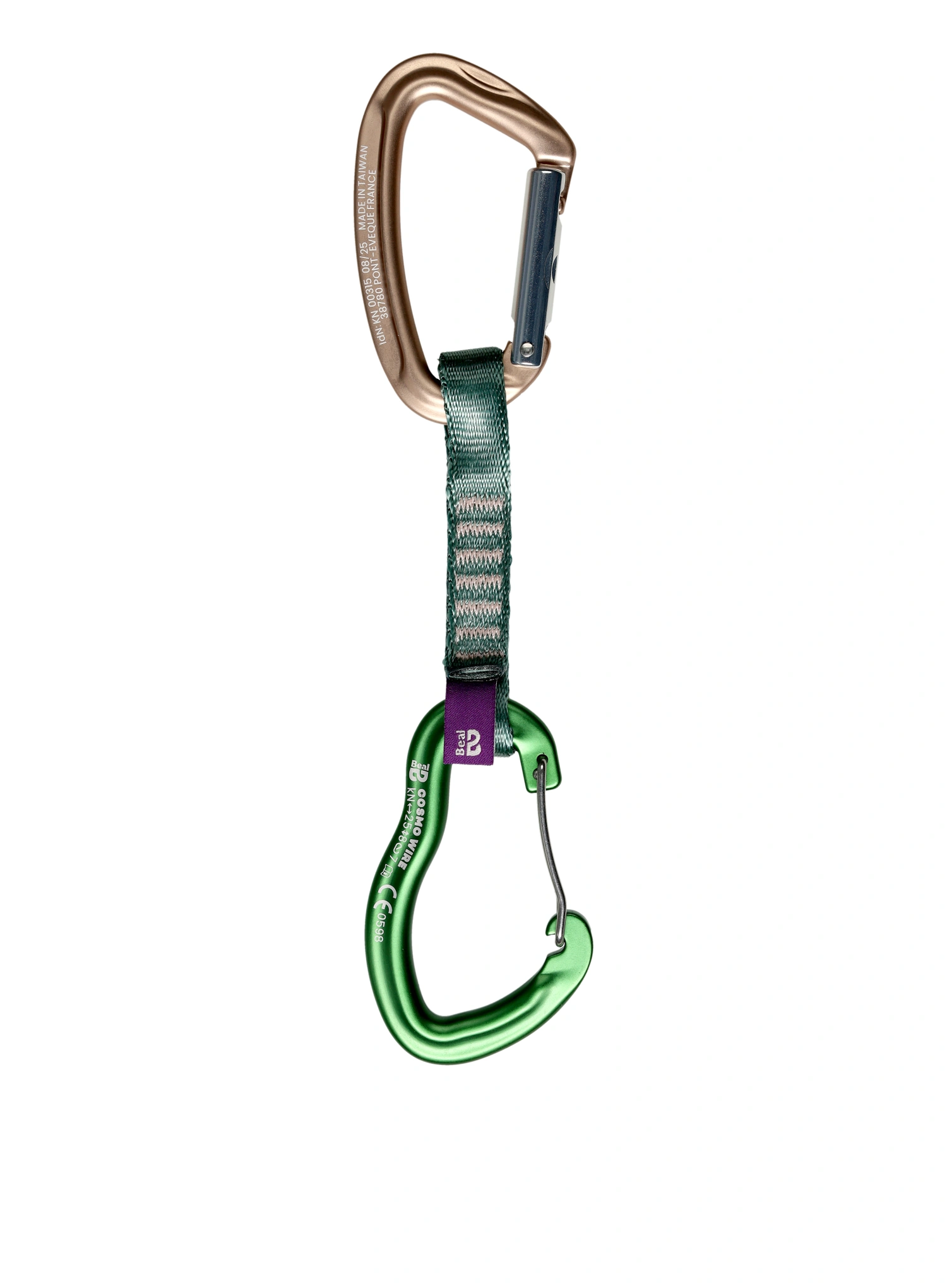 Penjački komplet Beal Zest 11 cm - green