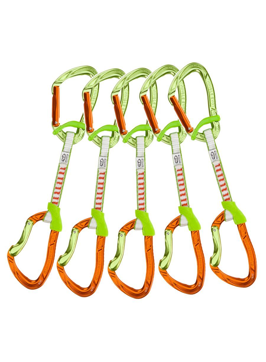 Penjački komplet Climbing Technology Nimble Fixbar Set DY 12 cm - green/orange
