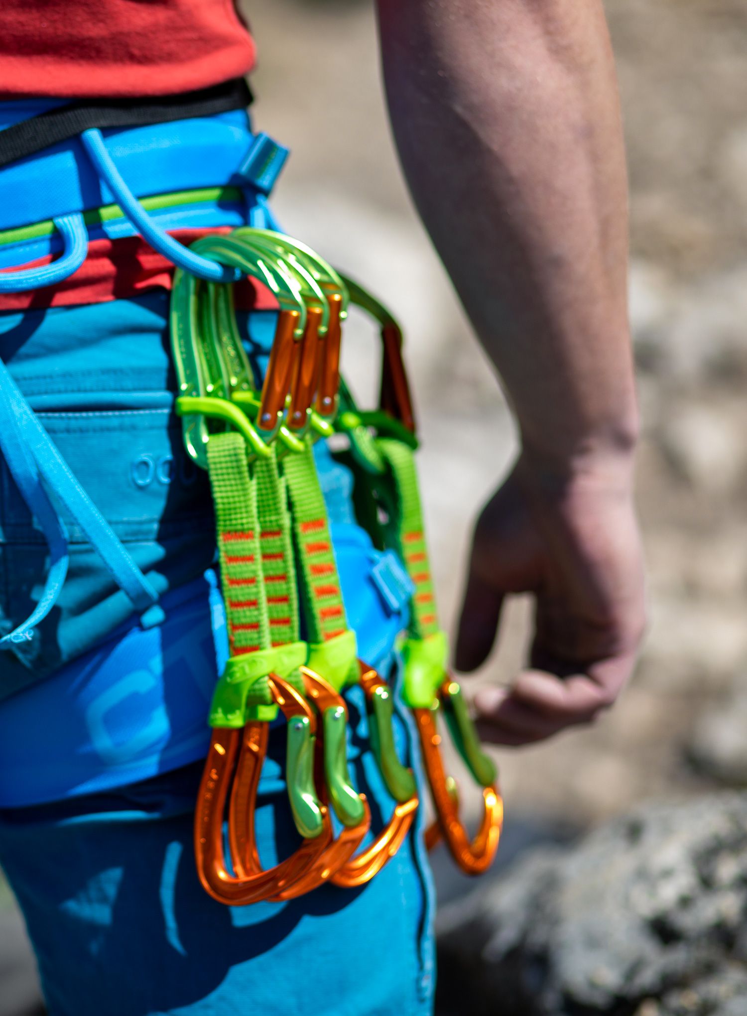Penjački komplet Climbing Technology Nimble Fixbar Set NY 12 cm - green/orange