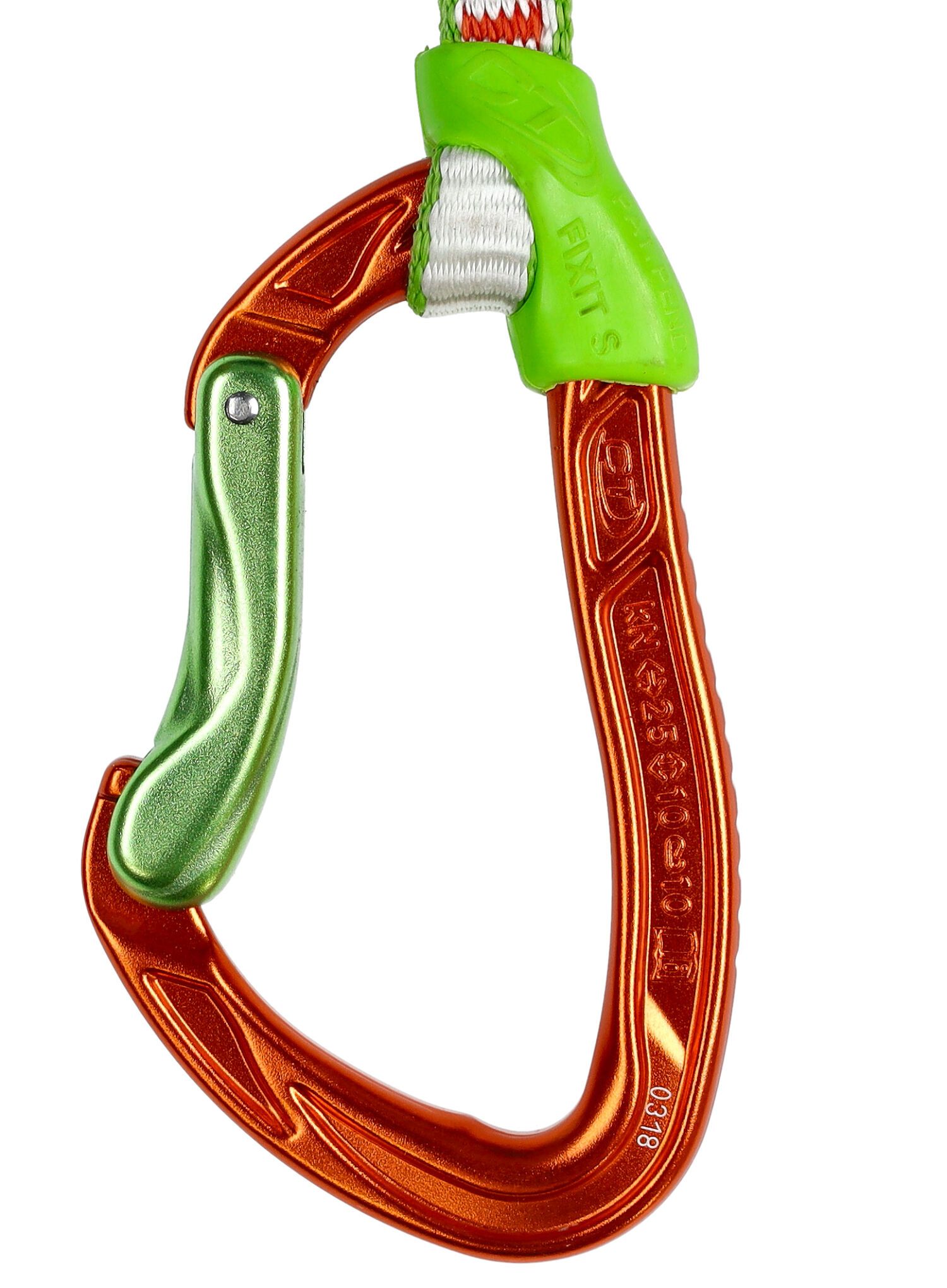 Penjački komplet Climbing Technology Nimble Fixbar Set DY 22 cm - green/orange