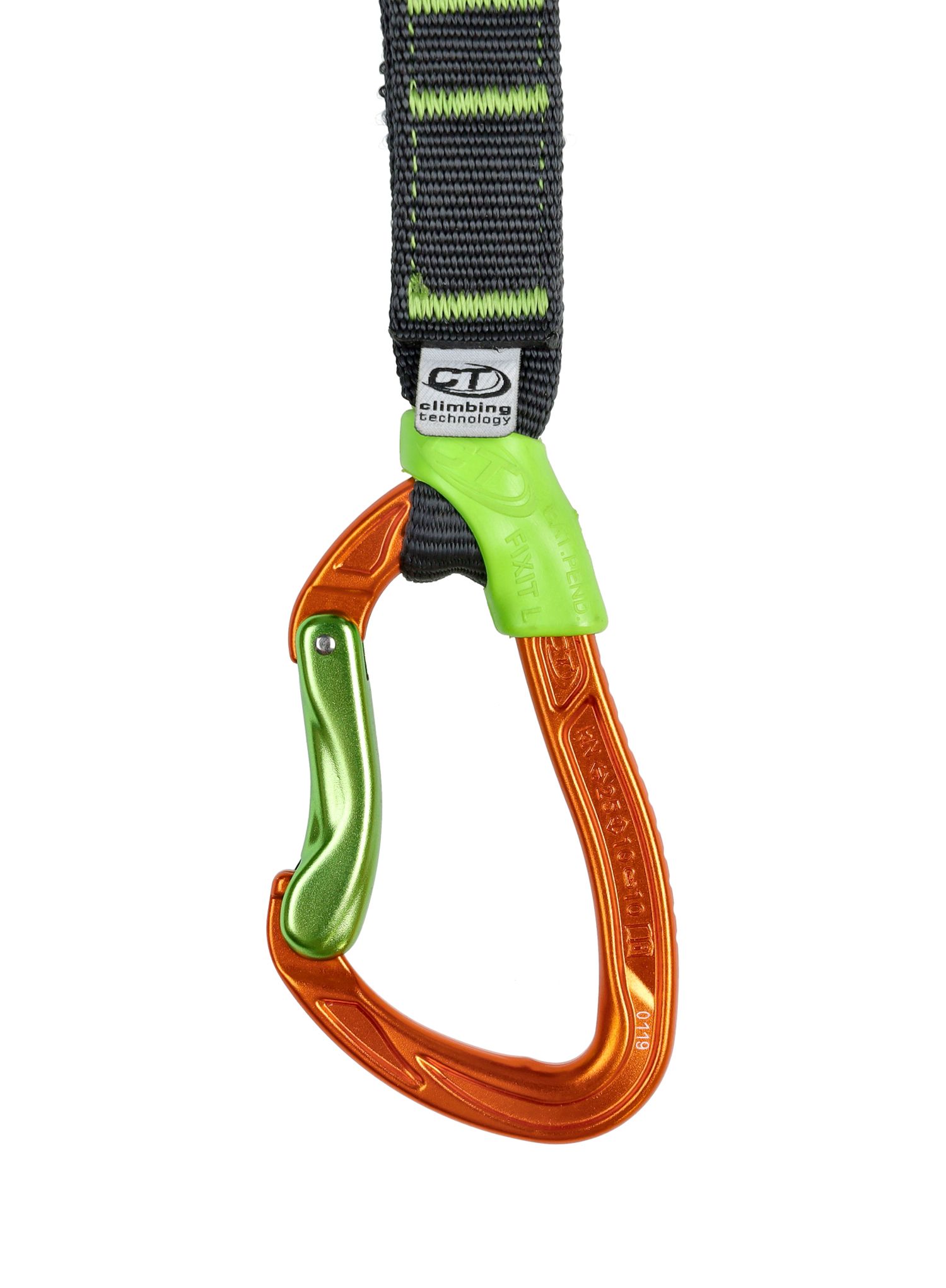 Penjački komplet Climbing Technology Nimble Fixbar Set NY Pro 17cm - green/orange