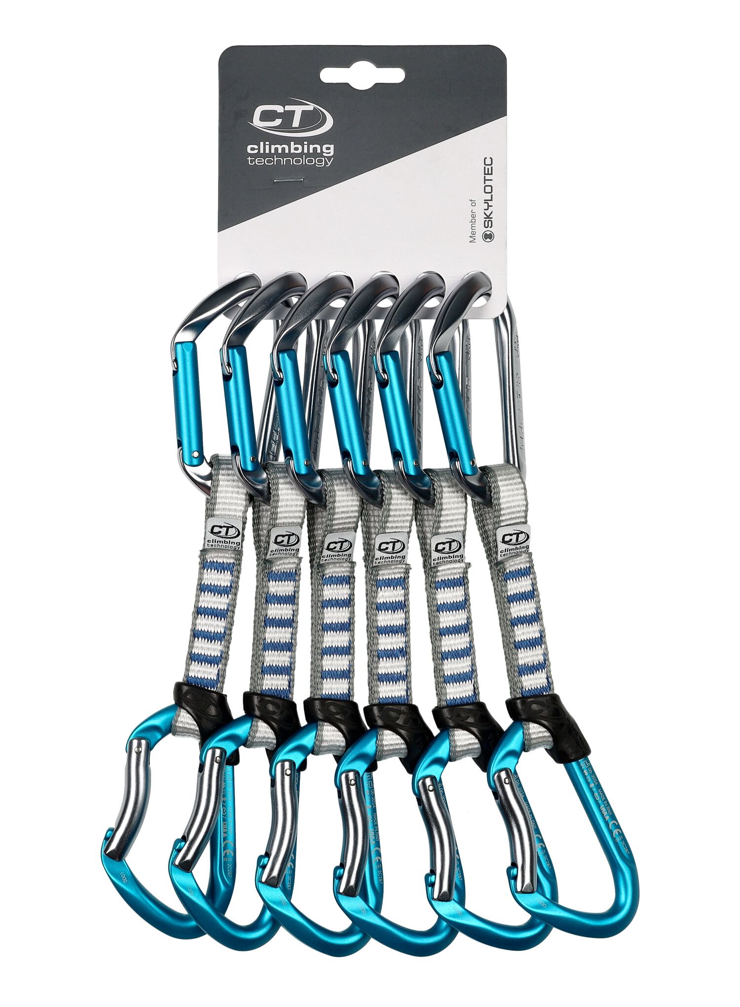 Penjački kompleti Climbing Technology/SKYLOTEC Salto Set NY 12 cm 6-Pack - titanium/electricblue