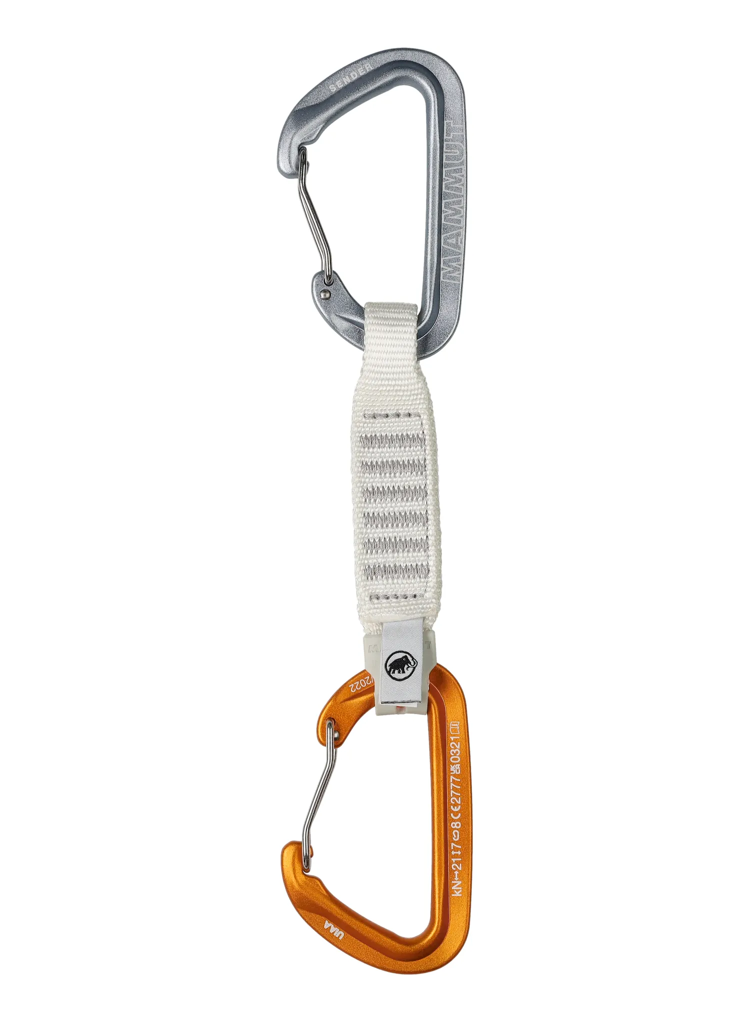 Penjački kompleti Mammut Sender Wire 12 cm 6-Pack Quickdraws  - light grey/gold