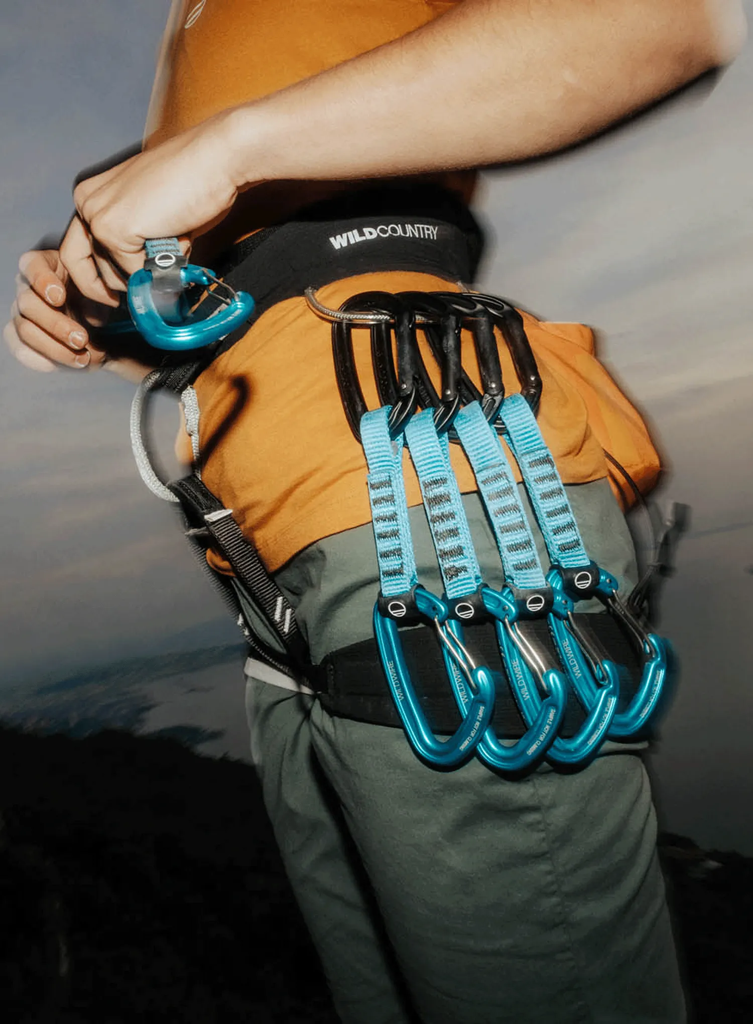 Penjački kompleti Wild Country Wildhybrid Quickdraw Set 12 cm - black/turquoise