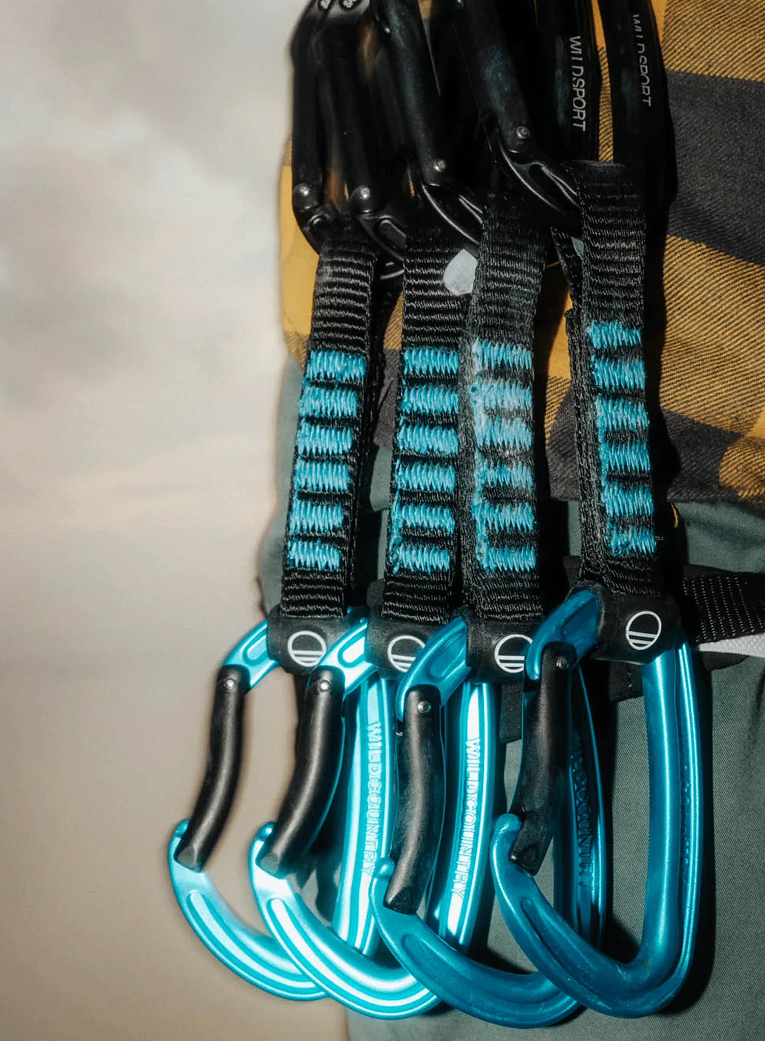 Penjački kompleti Wild Country Wildsport Quickdraw Set 12 cm - black/turquoise