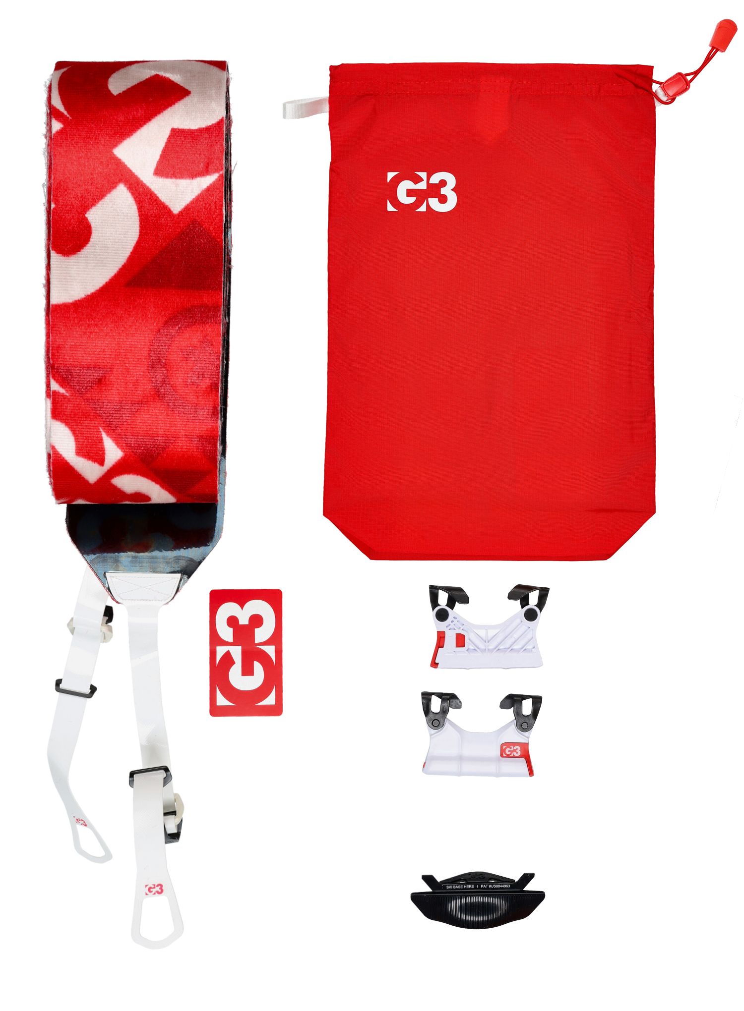 Kože za turno skijanje G3 Escapist Universal 100 mm - red