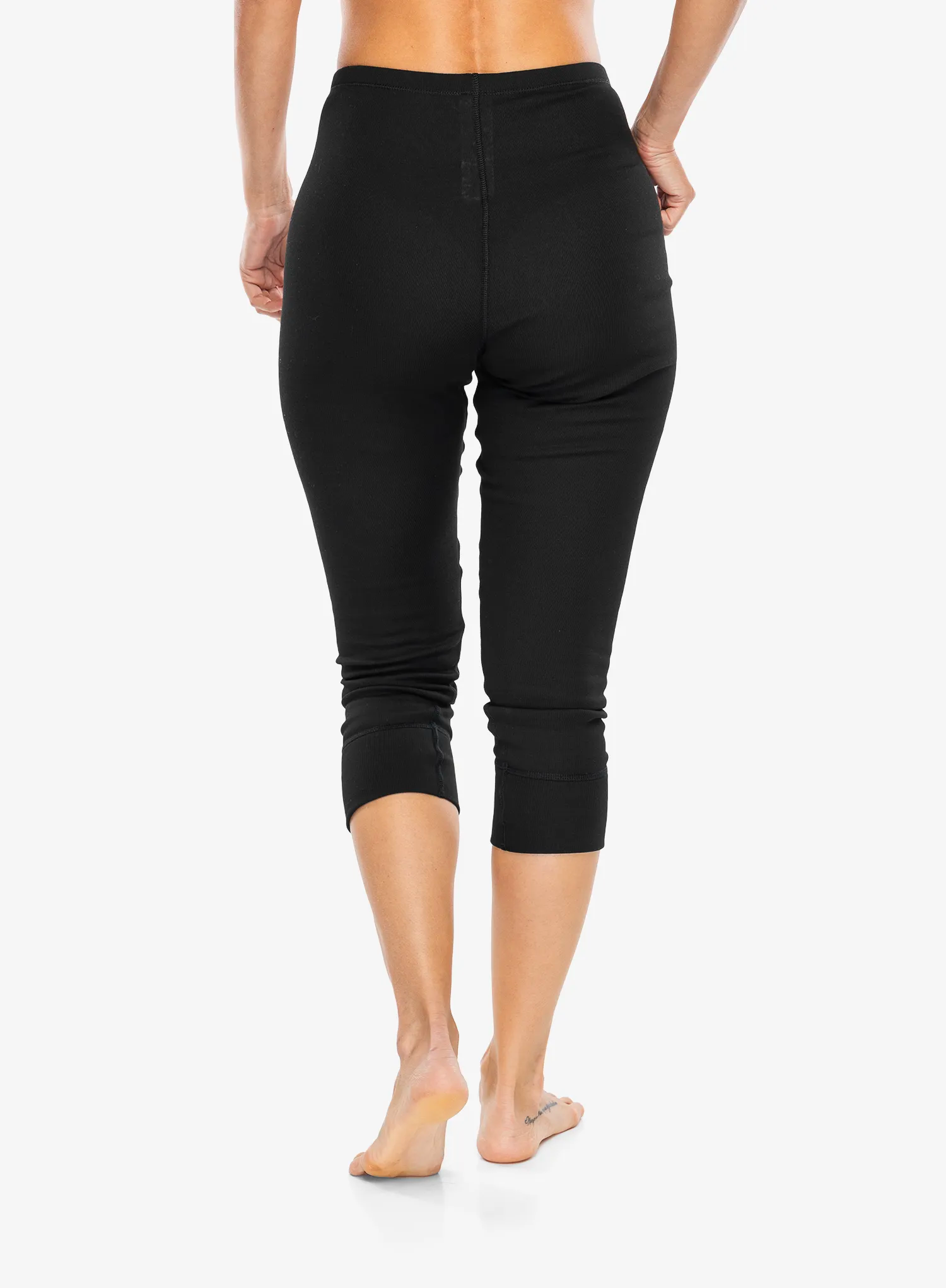 Ženske termo tajice Odlo Active Warm BL Bottom 3/4 - black