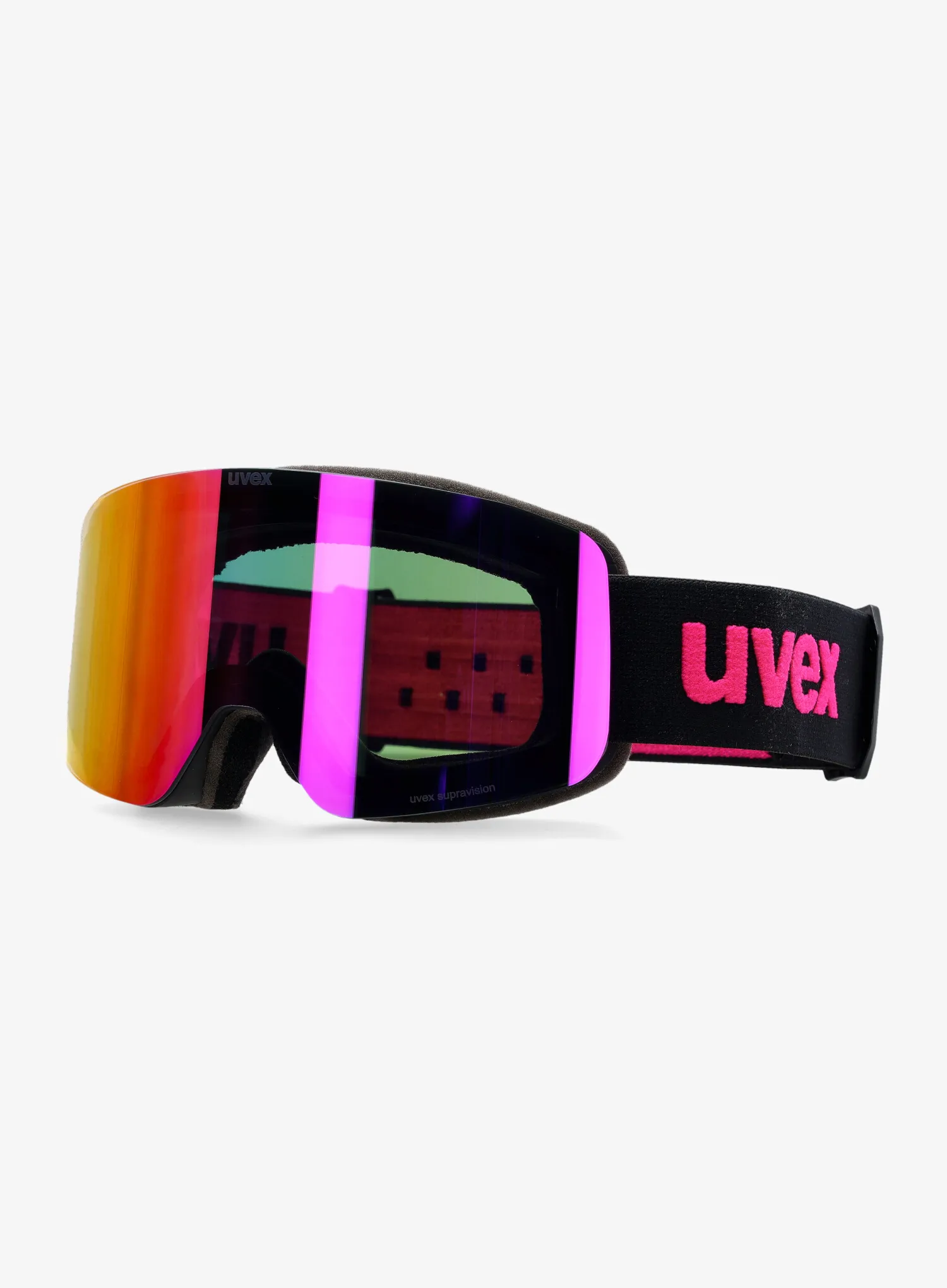 Dječje skijaške naočale Uvex pwdr FM - black/pink/green/clear